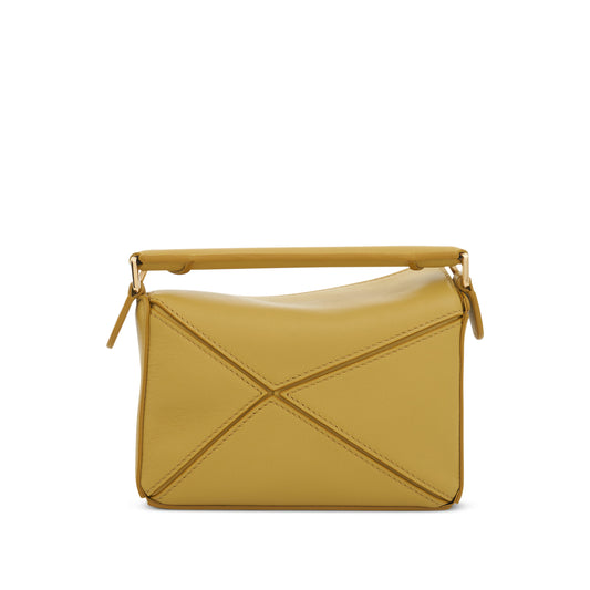 Mini Puzzle Bag in Classic Calfskin in Bright Ochre