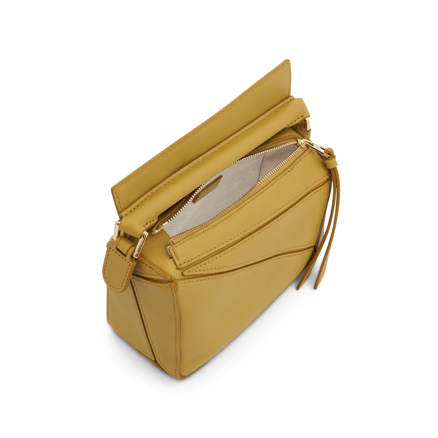 Mini Puzzle Bag in Classic Calfskin in Bright Ochre