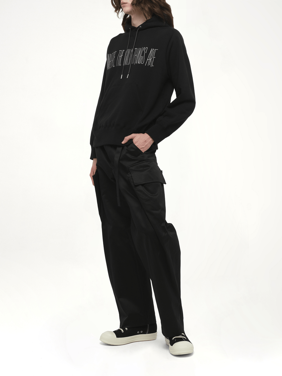 WHERE THE WILD THINGS ARE Logo Hoodie in Black