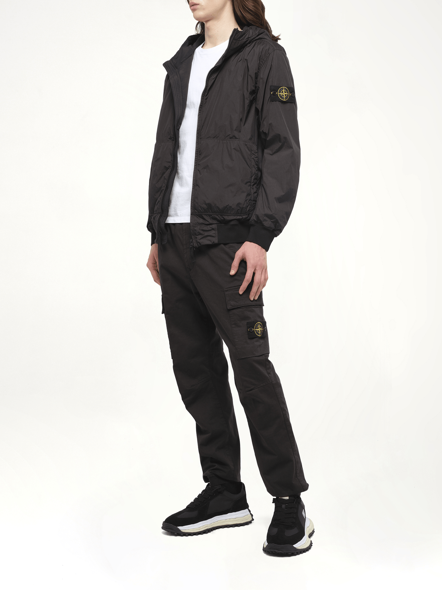 410001 Garment Dyed Crinkle Reps Jacket in Black