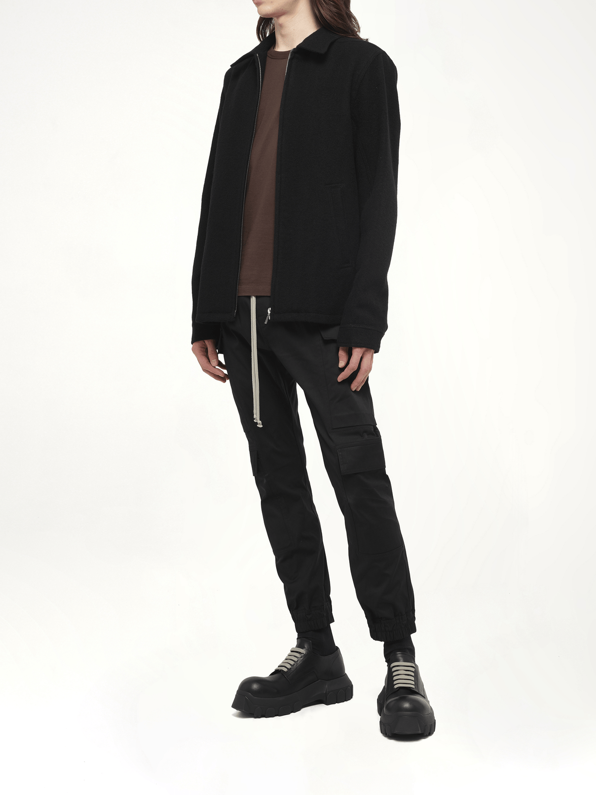 Wool Brad Jacket in Black
