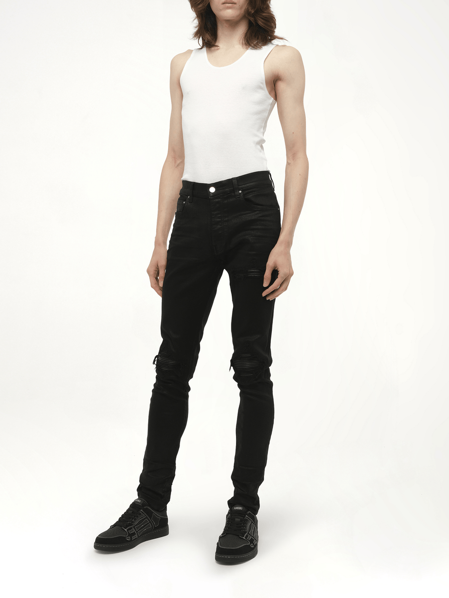 Waxed MX1 Jeans in Black Wax