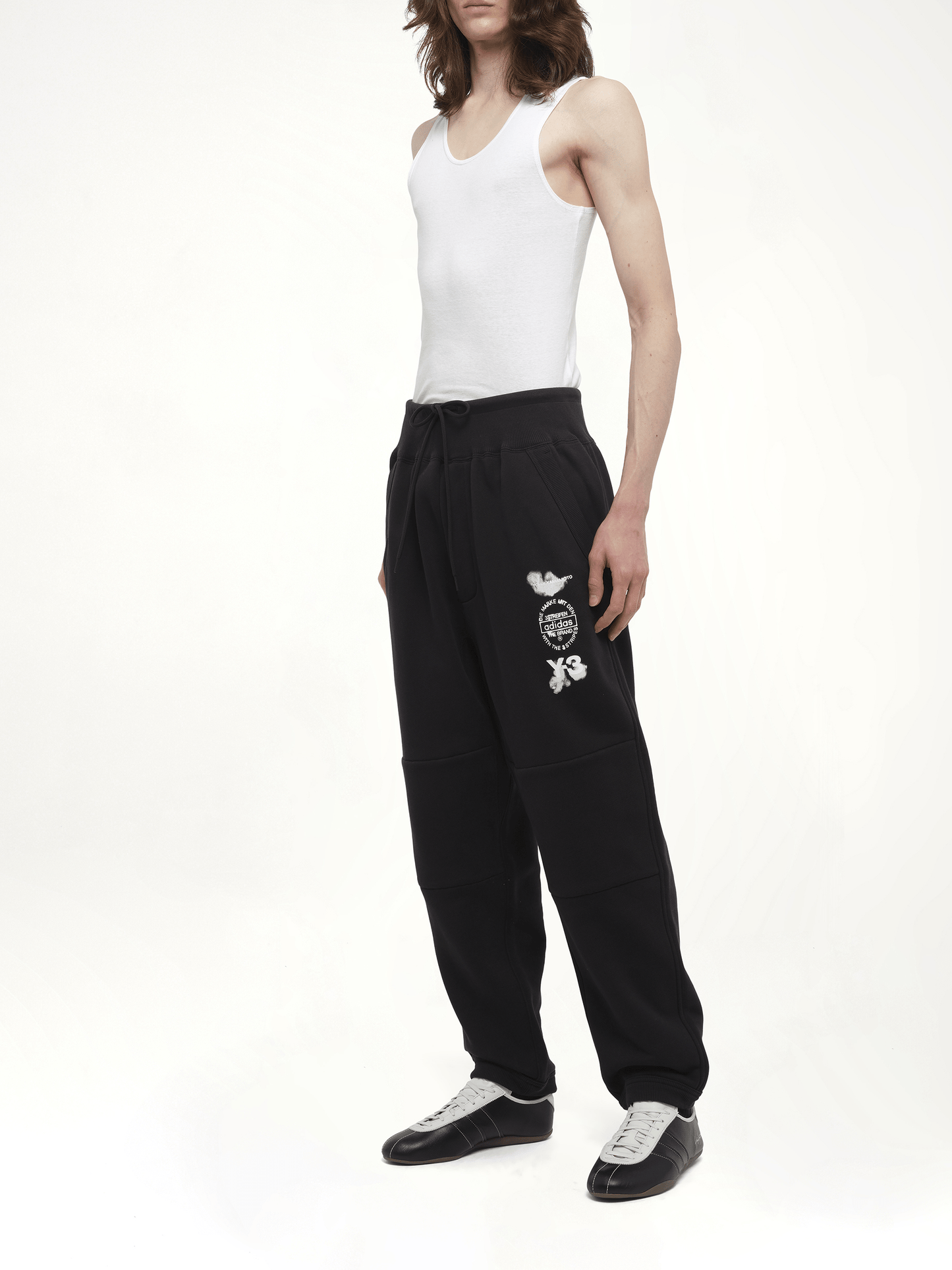 Cuffed Track Pant in Black