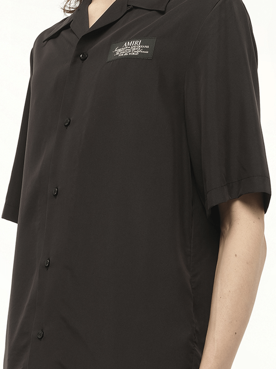 Amiri Spirit Bowling Shirt in Black