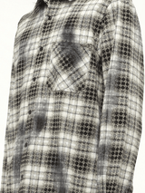 MA Quad Bleach Flannel Shirt in Black