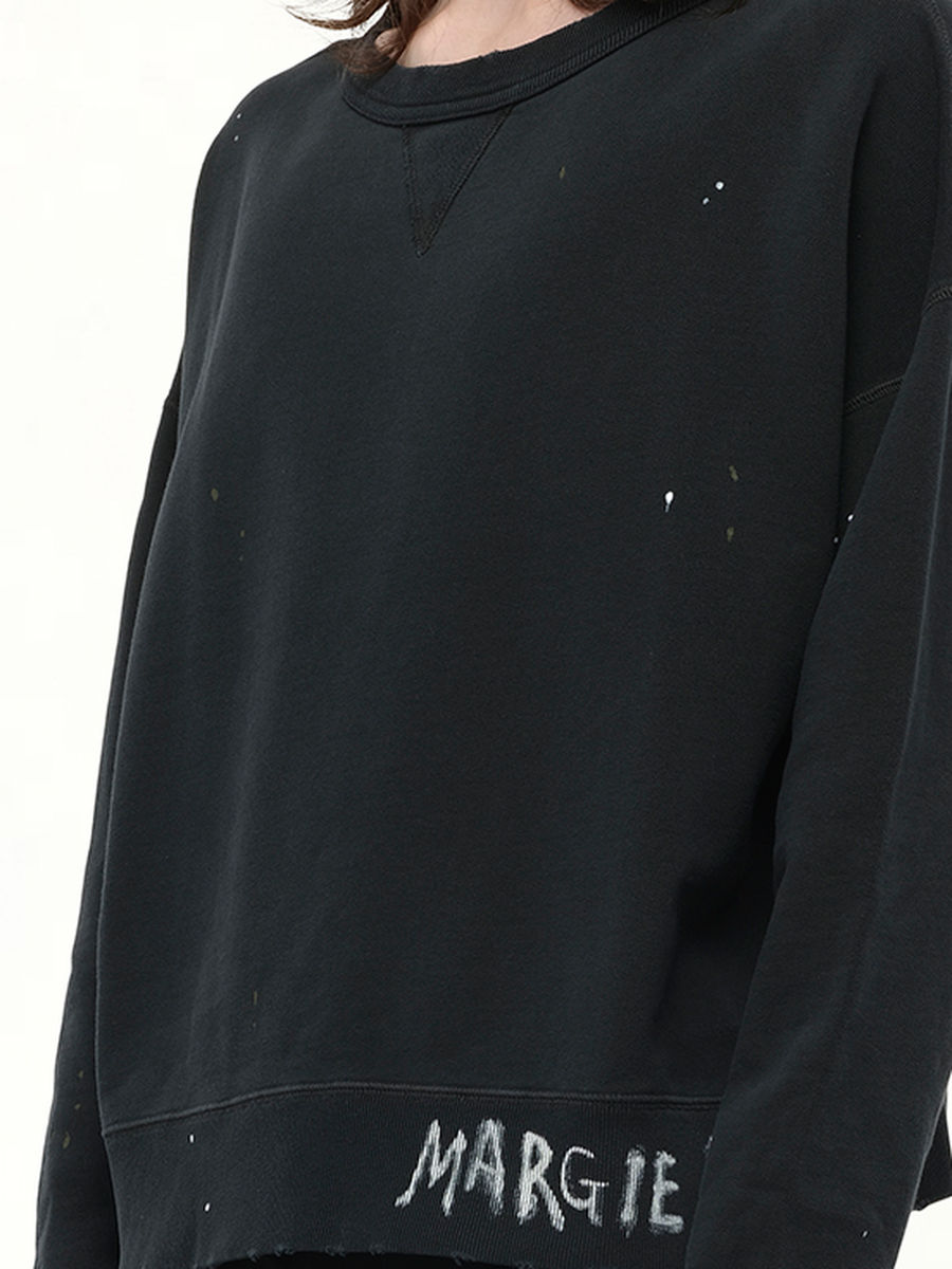Margiela Sweatshirt in Washed Black