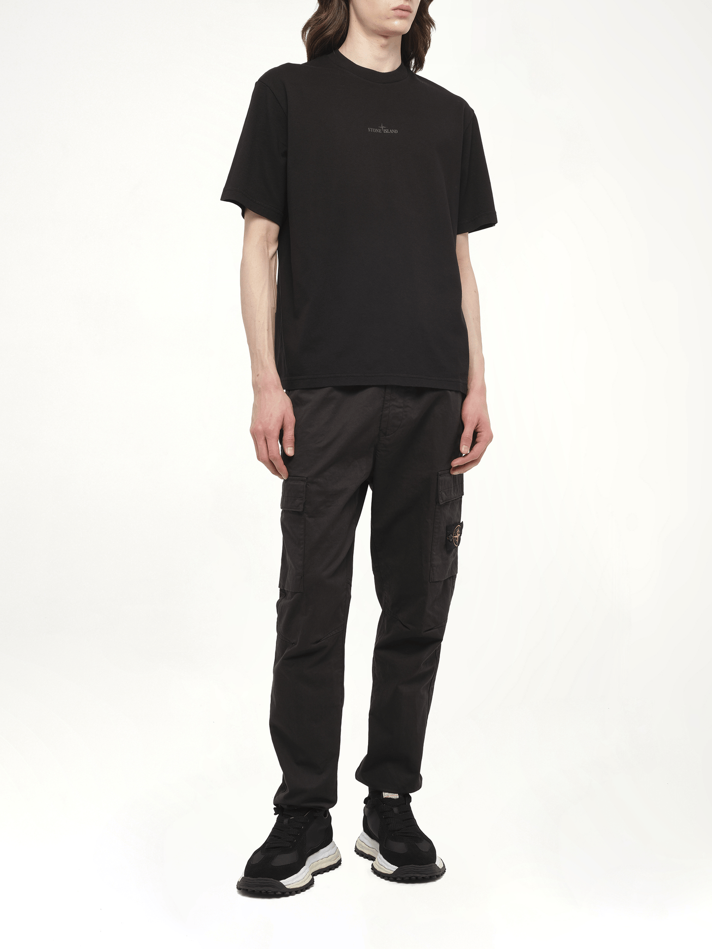210003 Industrial Print S/S T-Shirt in Black