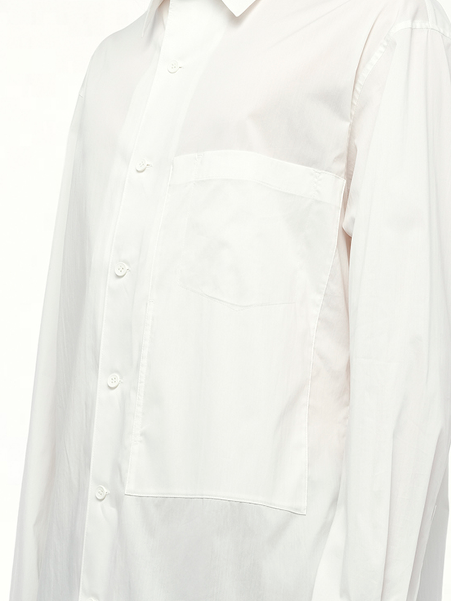 Sporty Cotton Shirt in White