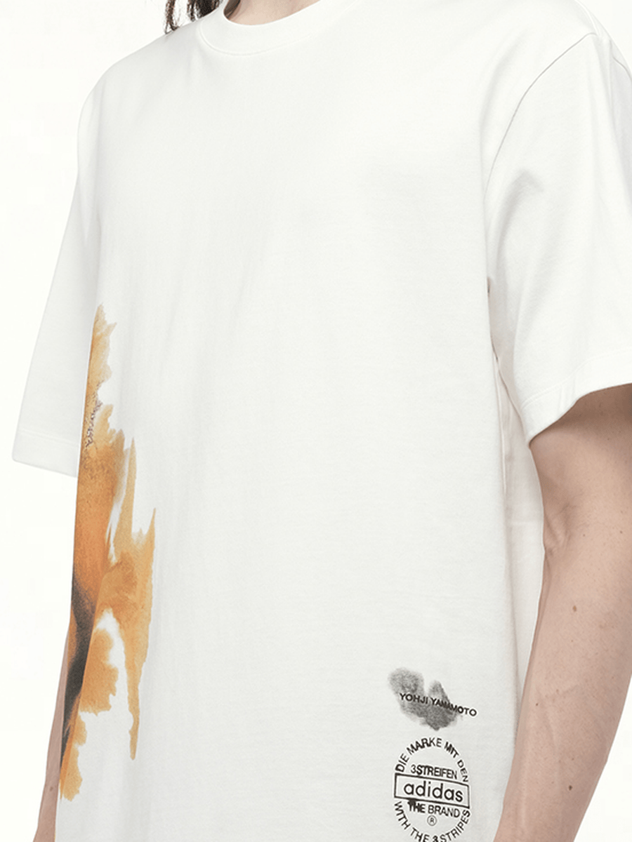 Watercolours Short Sleeve T-Shirt in White