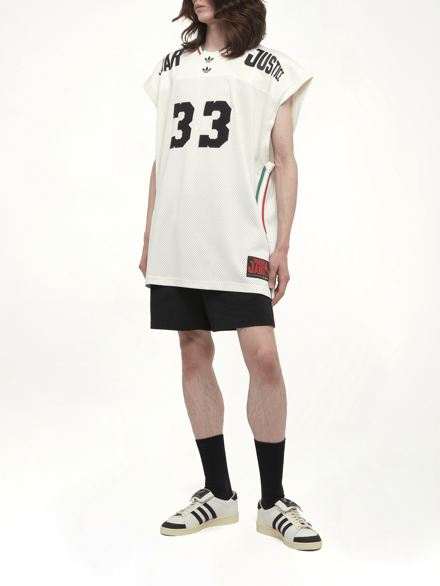 Adidas X Chavarria Jabbar Basketball Jersey in Off White