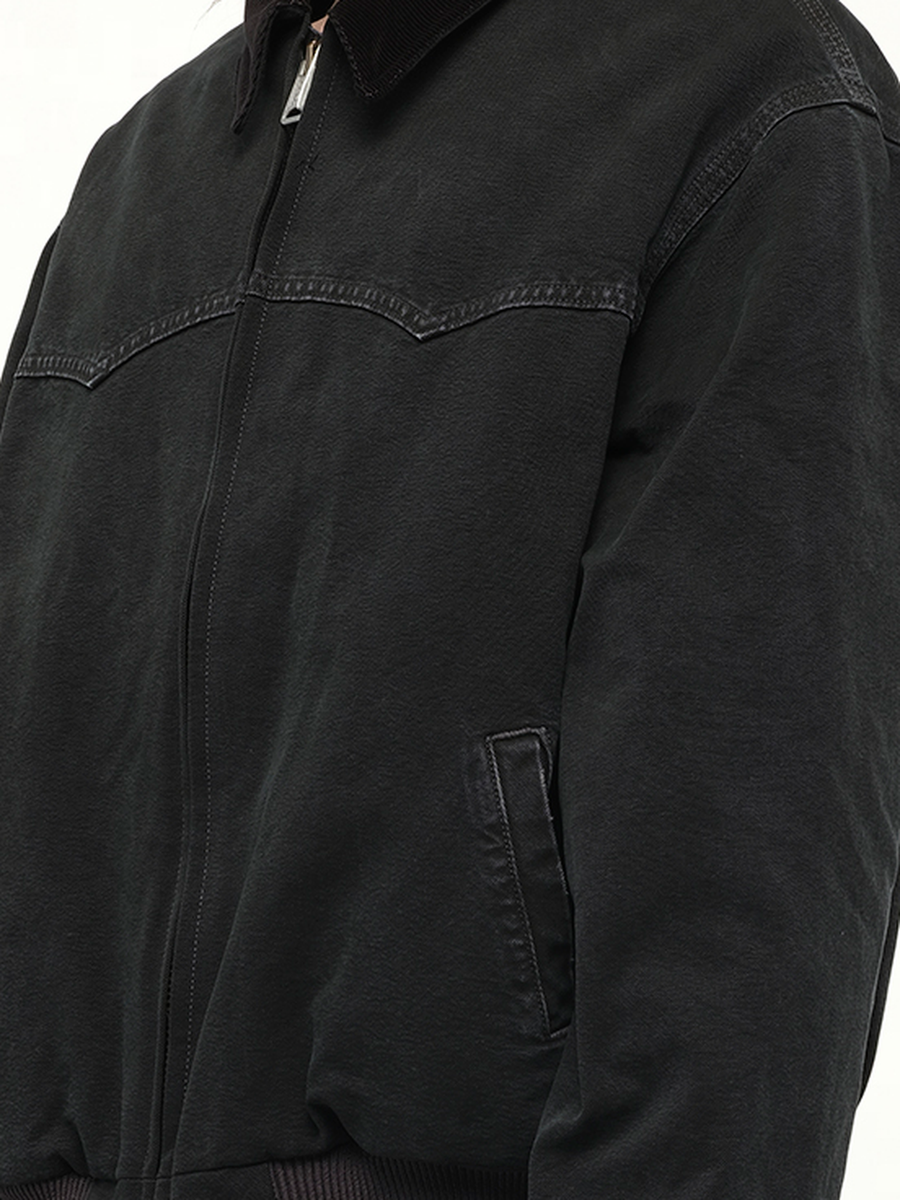 Workwear Jacket in Washed Black