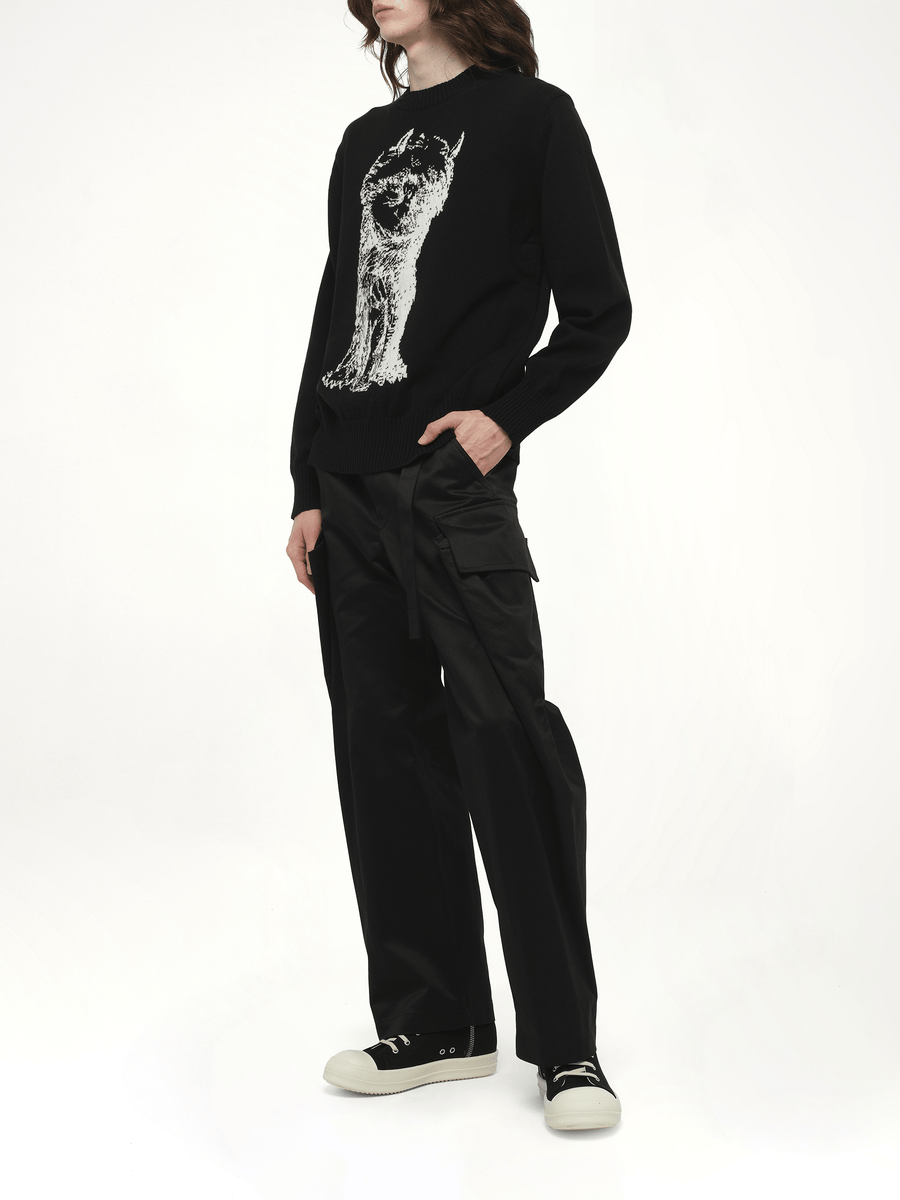 WHERE THE WILD THINGS ARE Wool Knit Pullover in Black