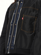 Levi's Denim x Nylon Twill Reversible Blouson in Indigo/Black