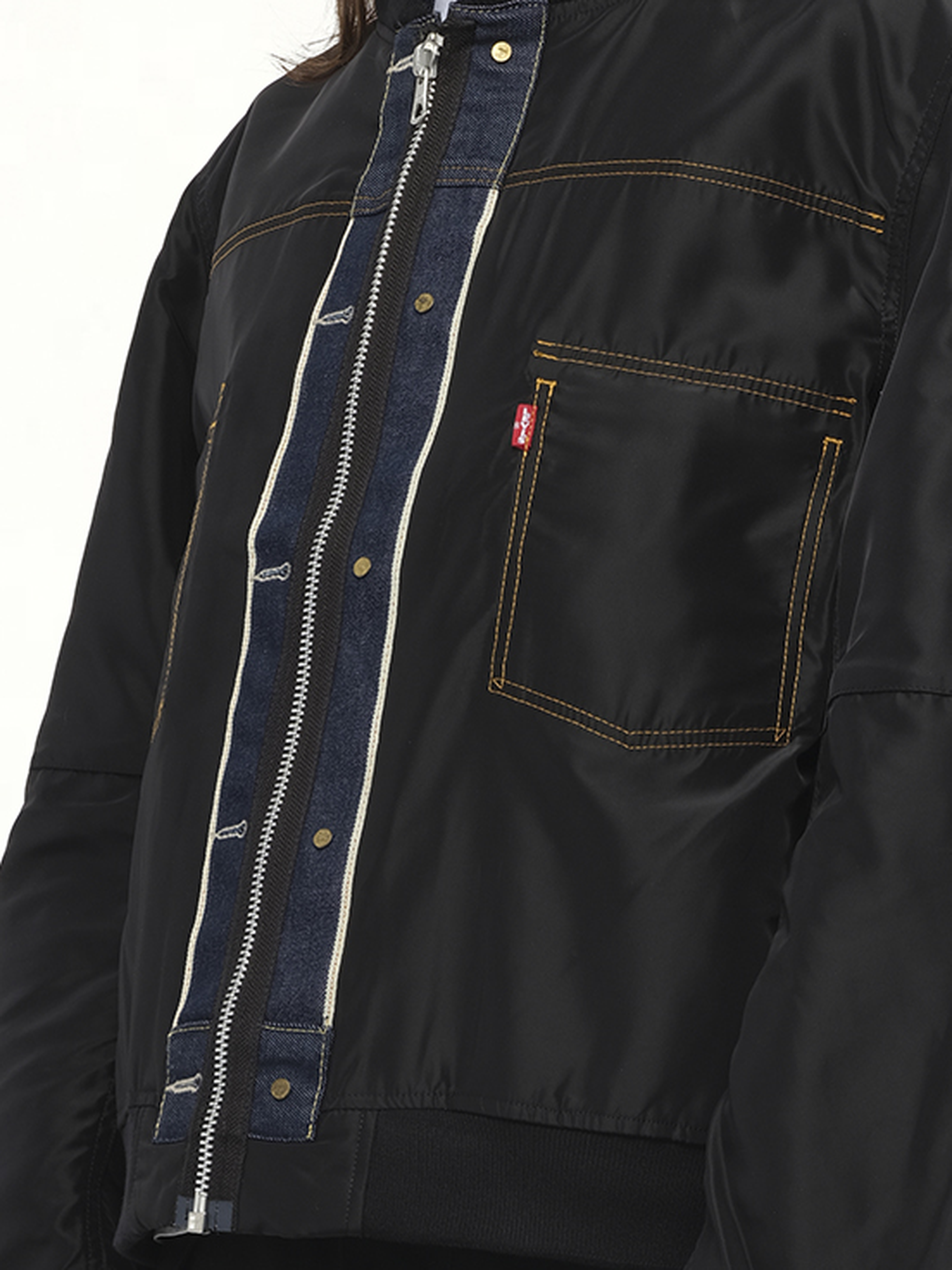 Levi's Denim x Nylon Twill Reversible Blouson in Indigo/Black