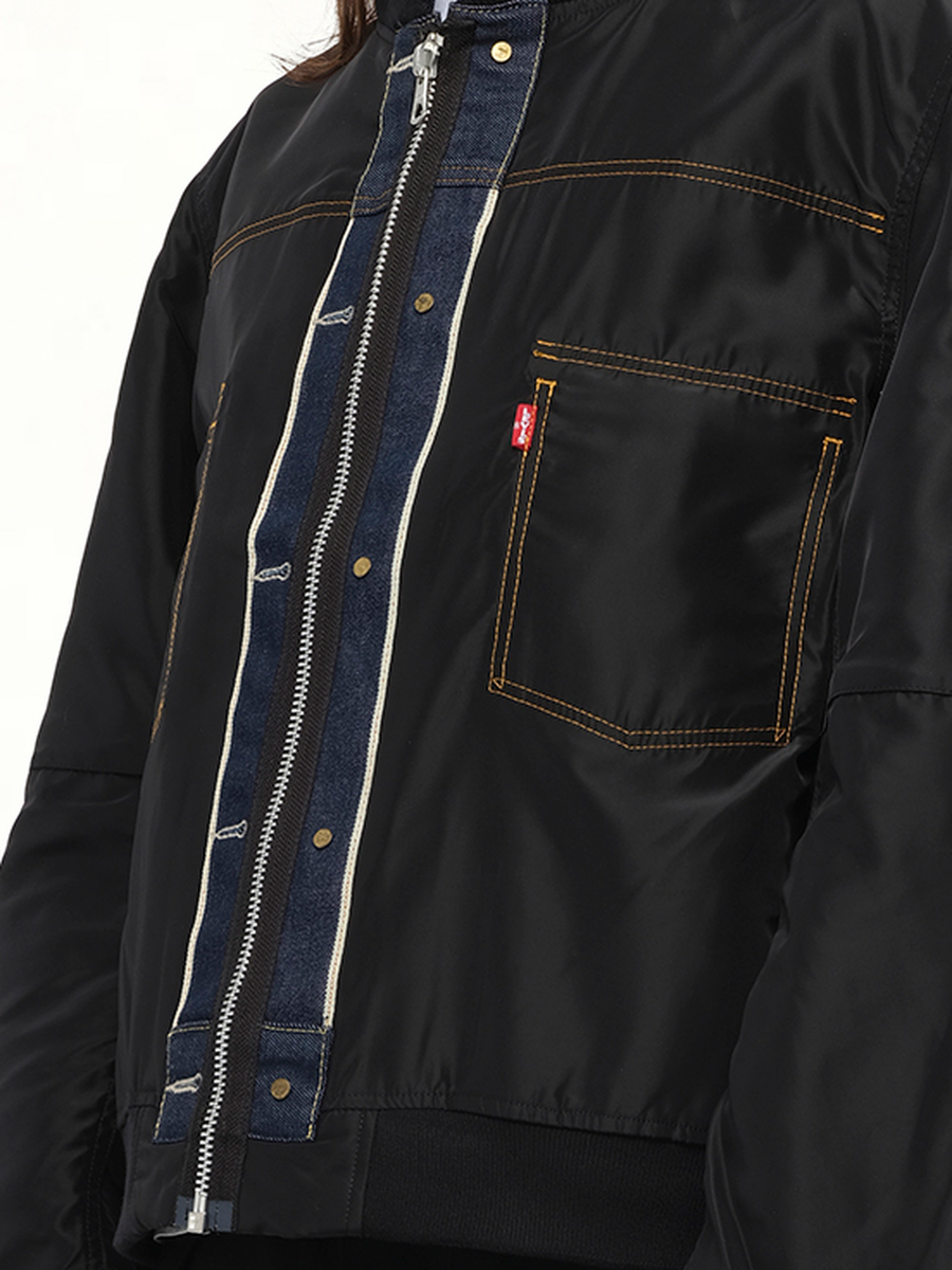 Levi's Denim x Nylon Twill Reversible Blouson in Indigo/Black