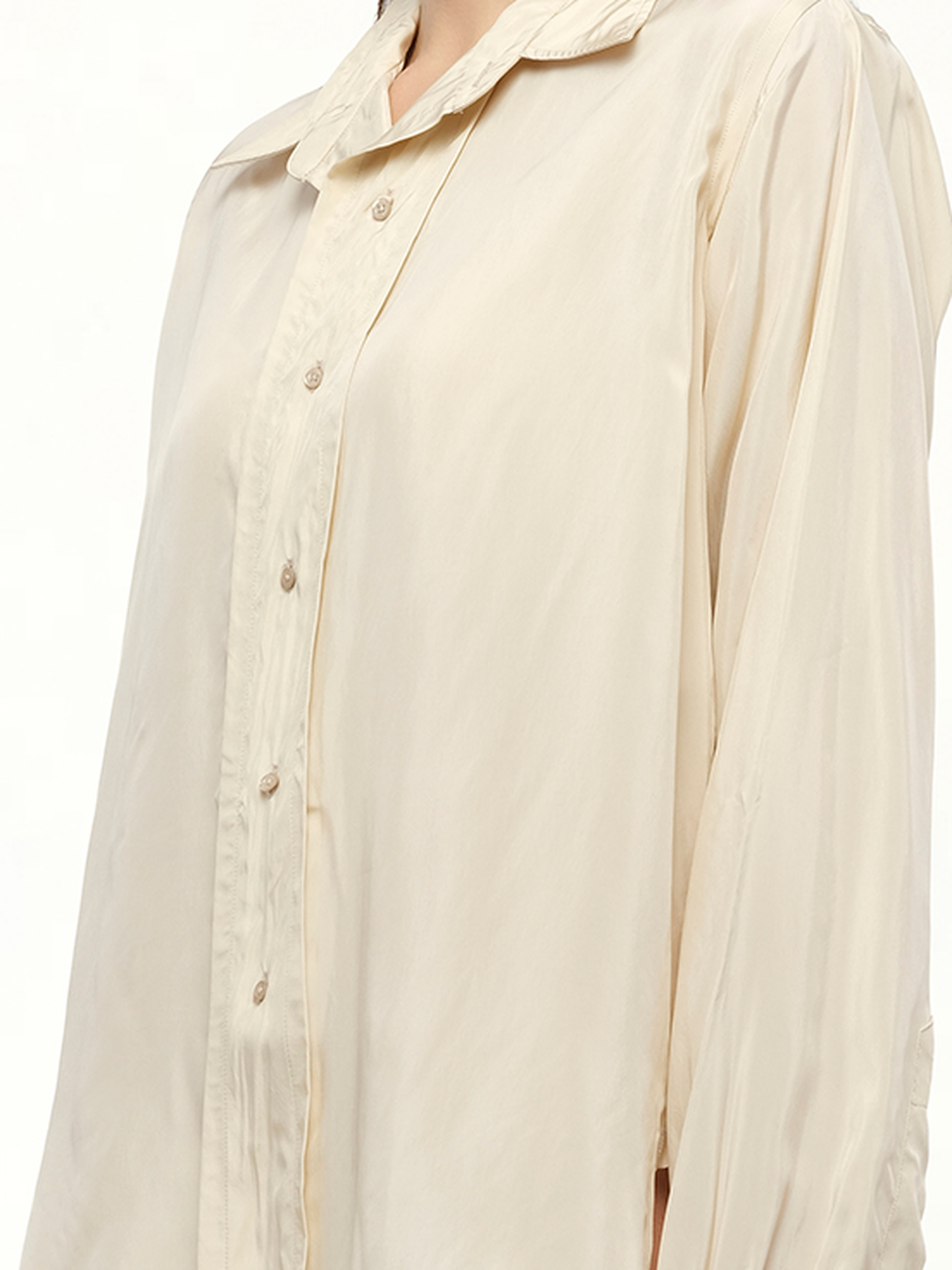 Long-sleeved Shirt in Almond