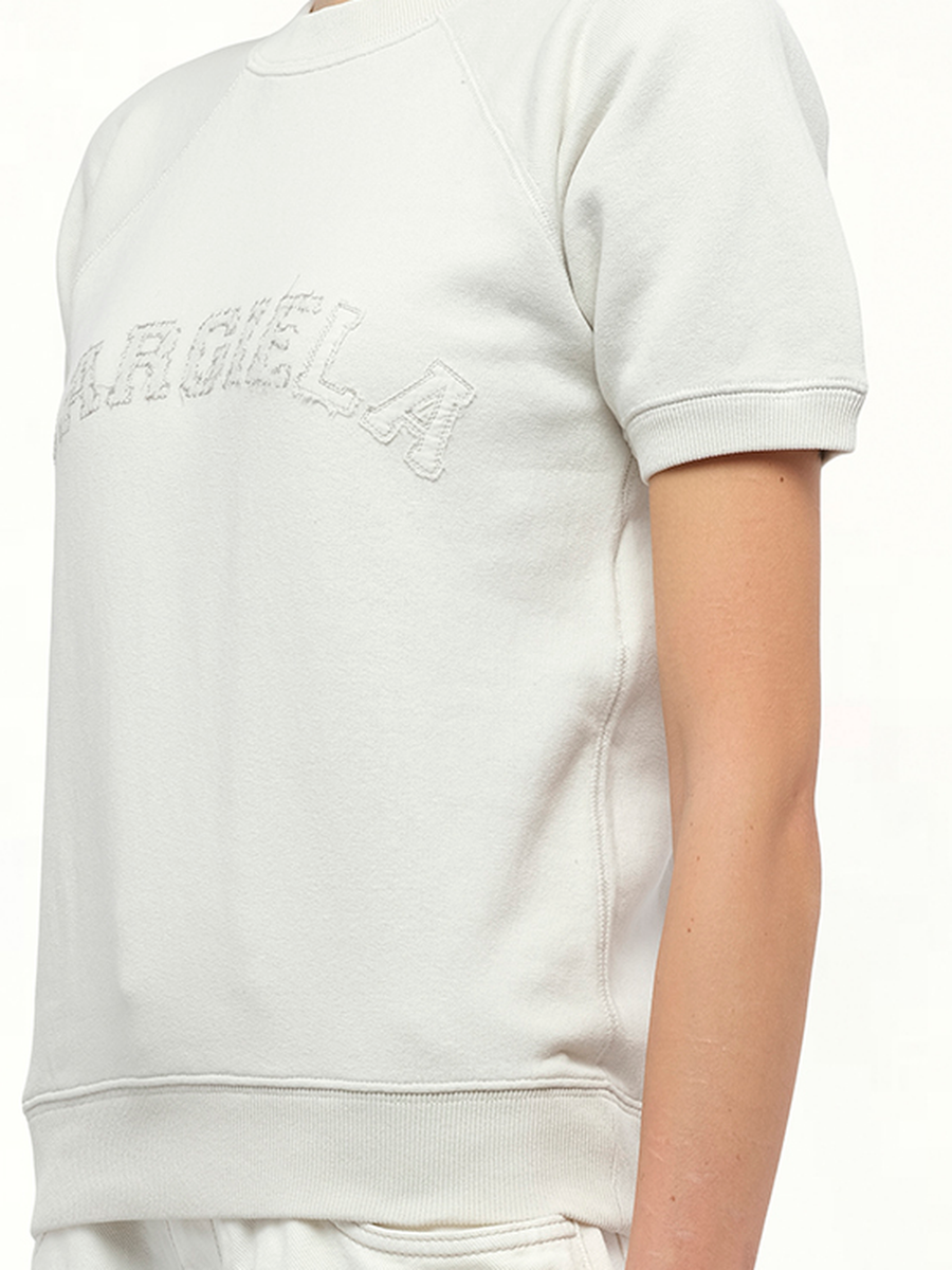 Margiela Short Sleeve Sweatshirt in Butter