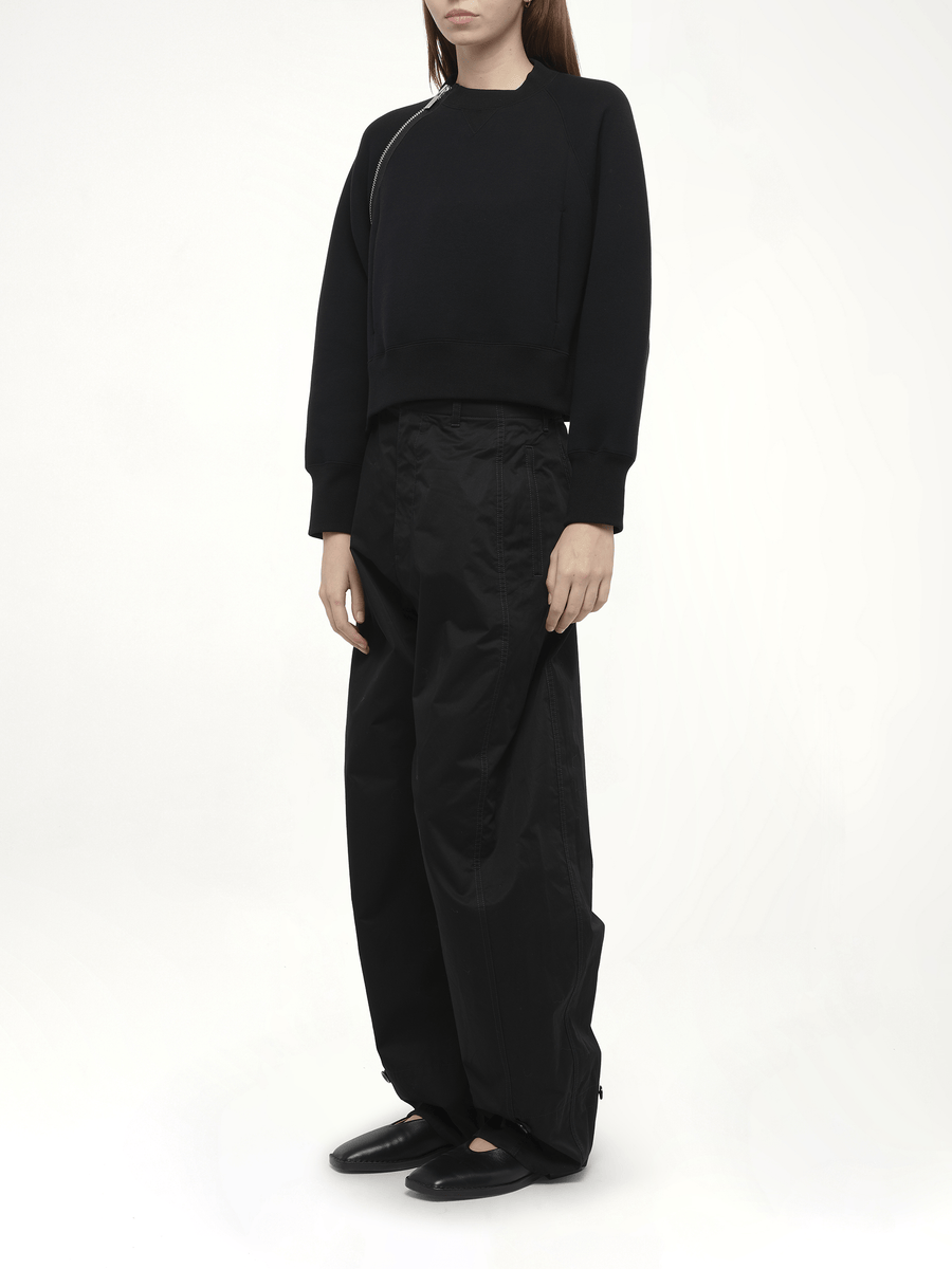 S Sponge Sweat Pullover in Black
