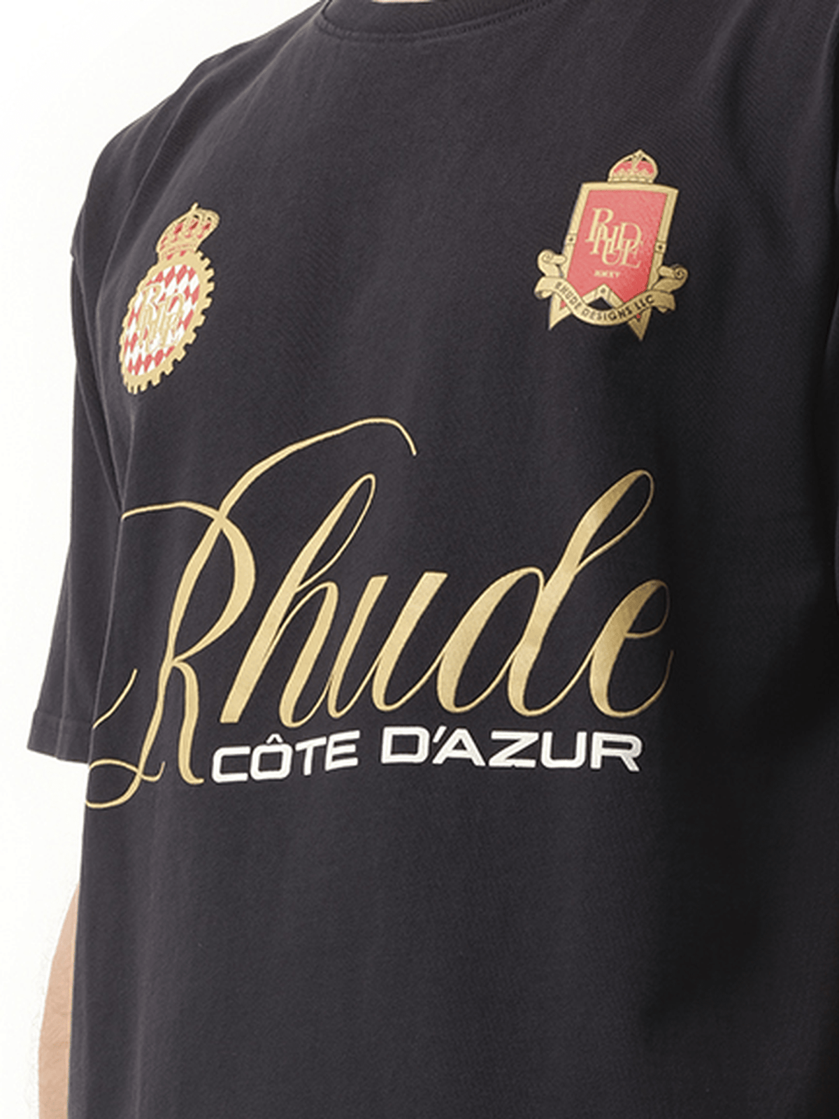 Rhude Rhude Script-Crest T-Shirt in Vintage Black