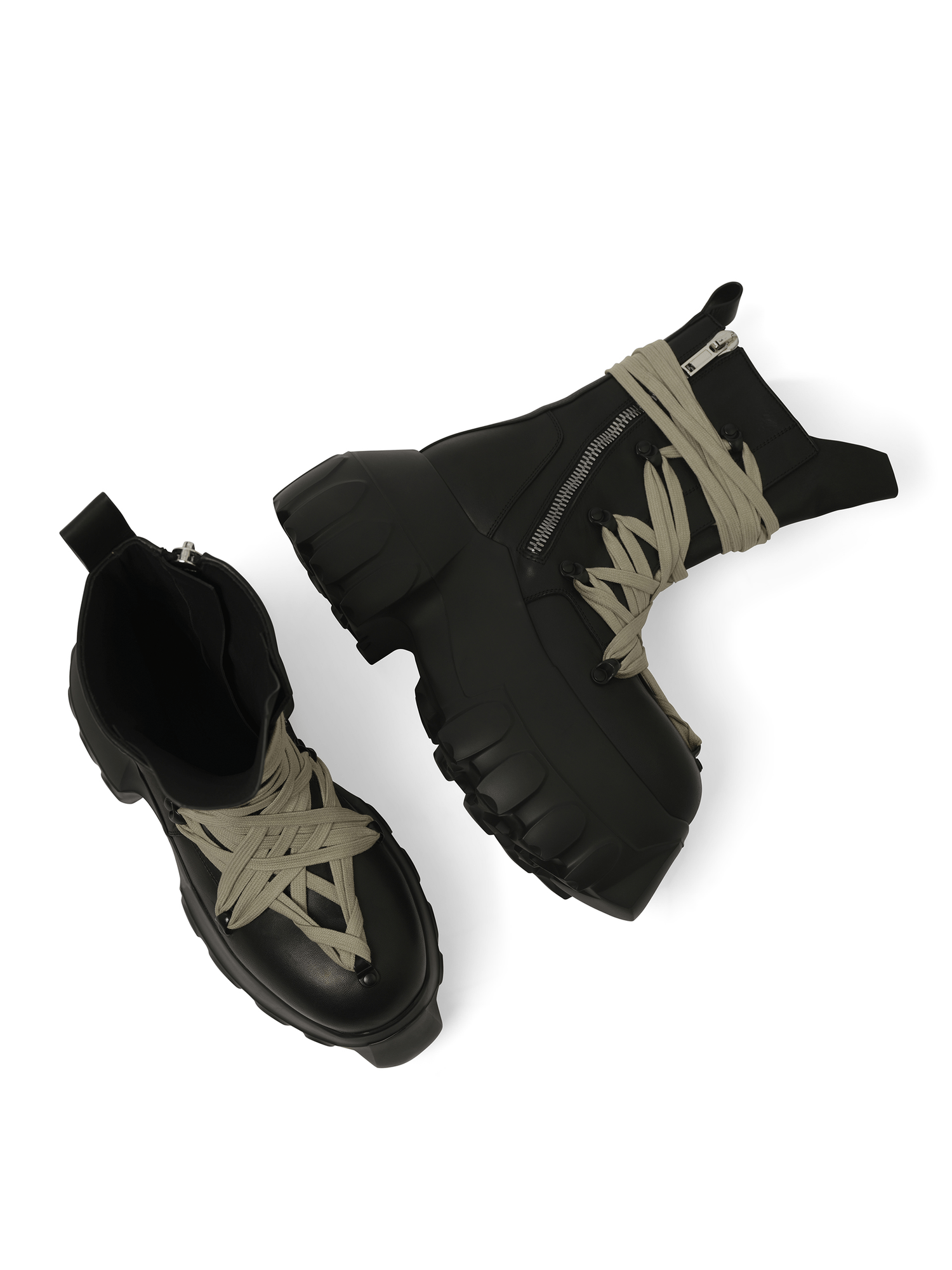 Megalaced Mega Tractor in Black Top View | RICK OWENS