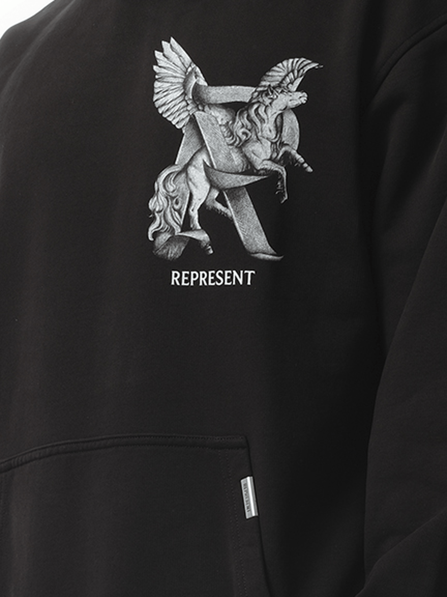 Represent Elegance In Motion Hoodie in Jet Black