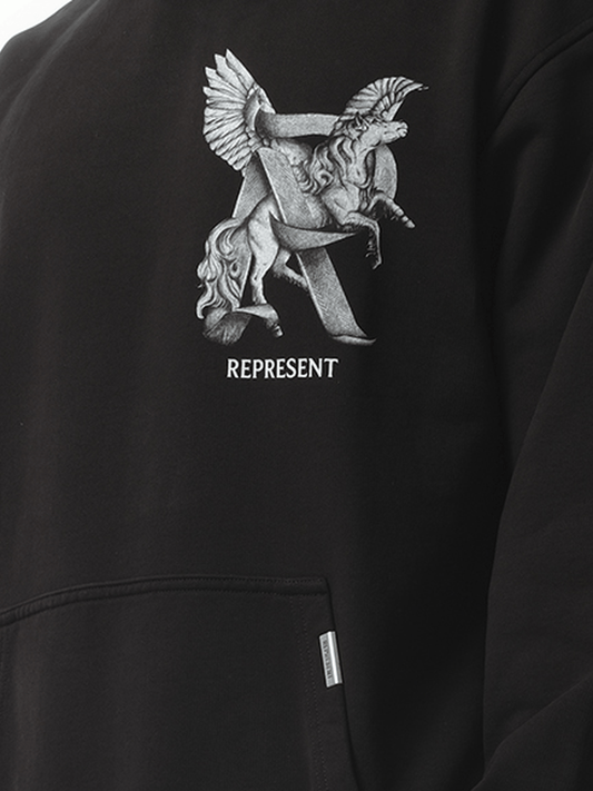 Represent Elegance In Motion Hoodie in Jet Black