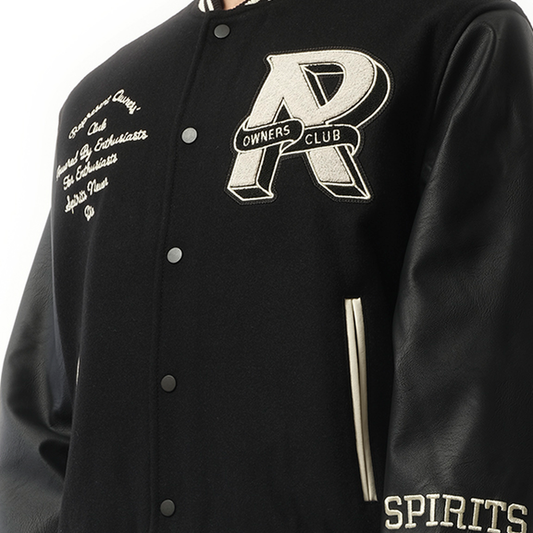 Owners Club Varsity Jacket in Black