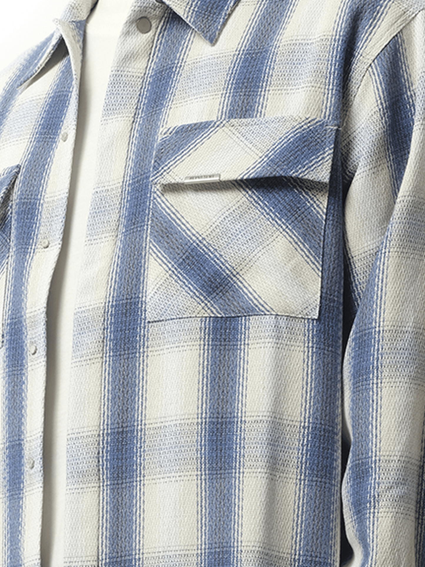 Represent Season Flannel Shirt in Mid Blue