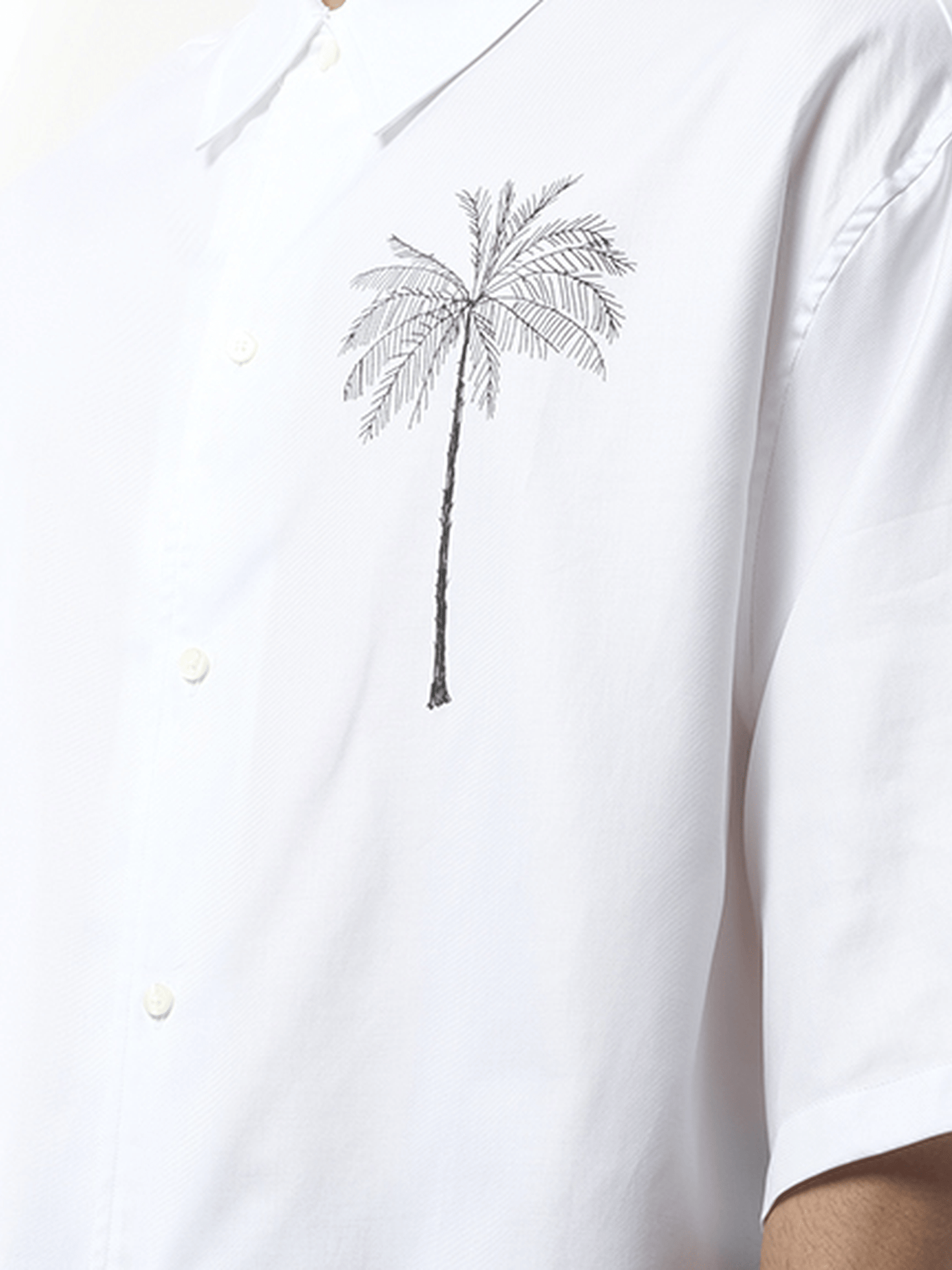Jacquemus La Chemise Aloe Palm Tree in White/Black