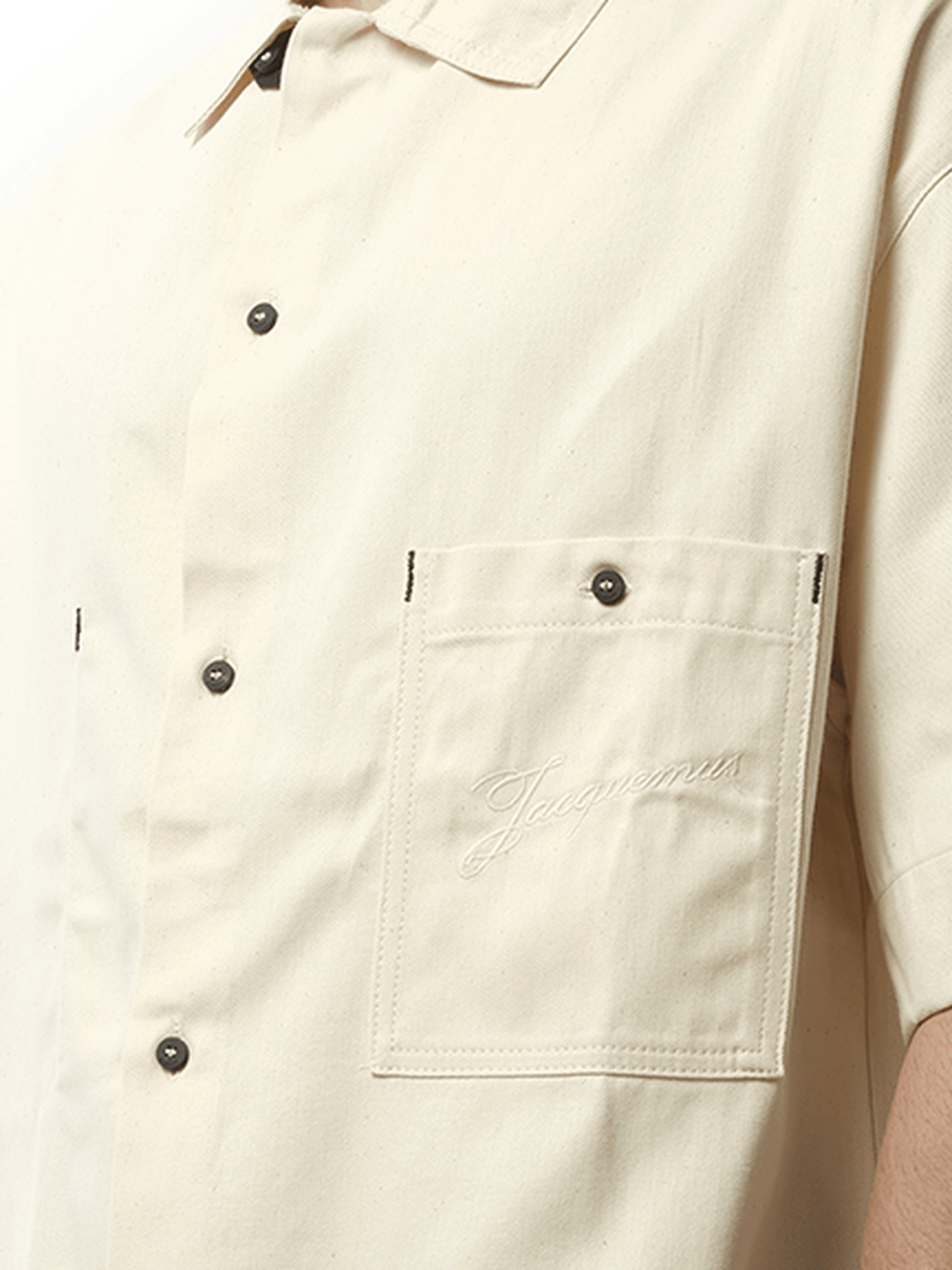 Jacquemus La Chemise Denim Aloe in Off White