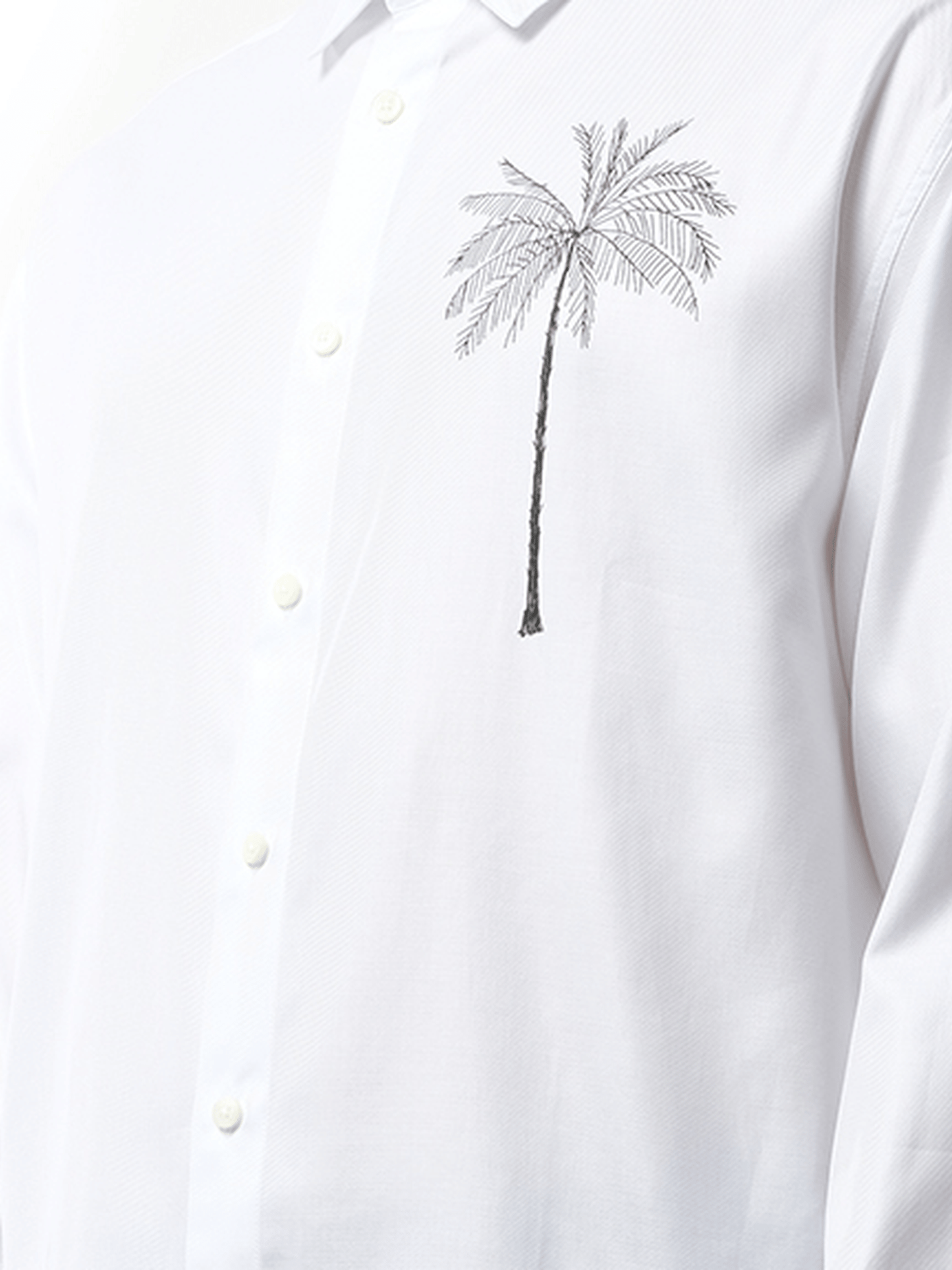 Jacquemus La Chemise Simon Palm Tree in White/Black