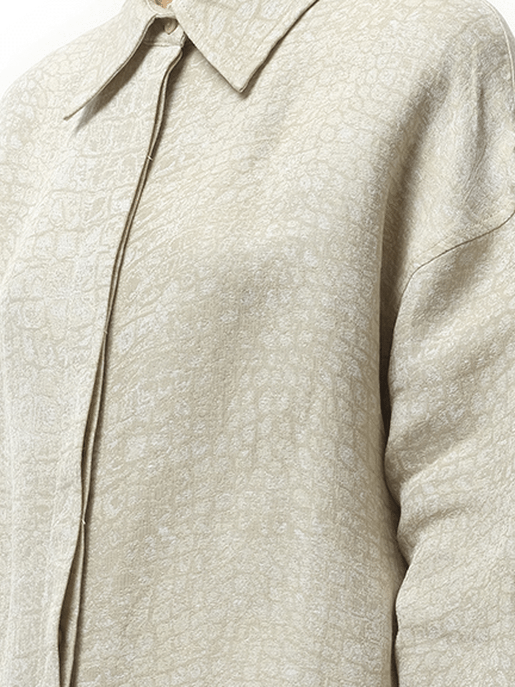 Jacquemus La Chemise Pasadena in Croco Beige