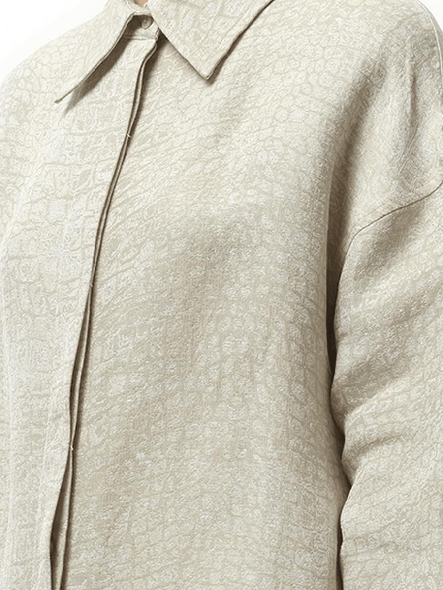 Jacquemus La Chemise Pasadena in Croco Beige