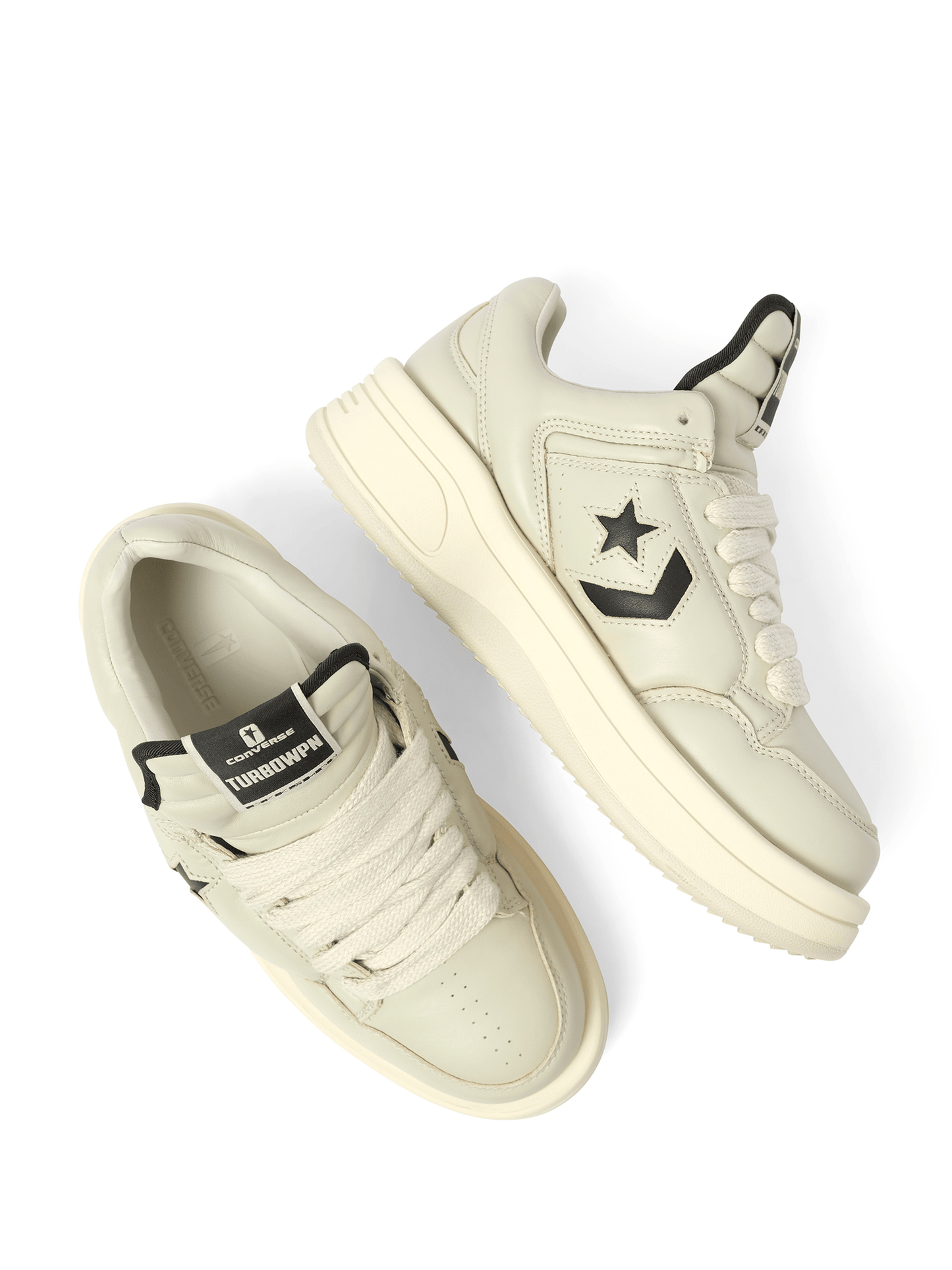 Rick Owens Drkshdw Converse X Drkshdw Turbowpn Ox in Oyster/Black