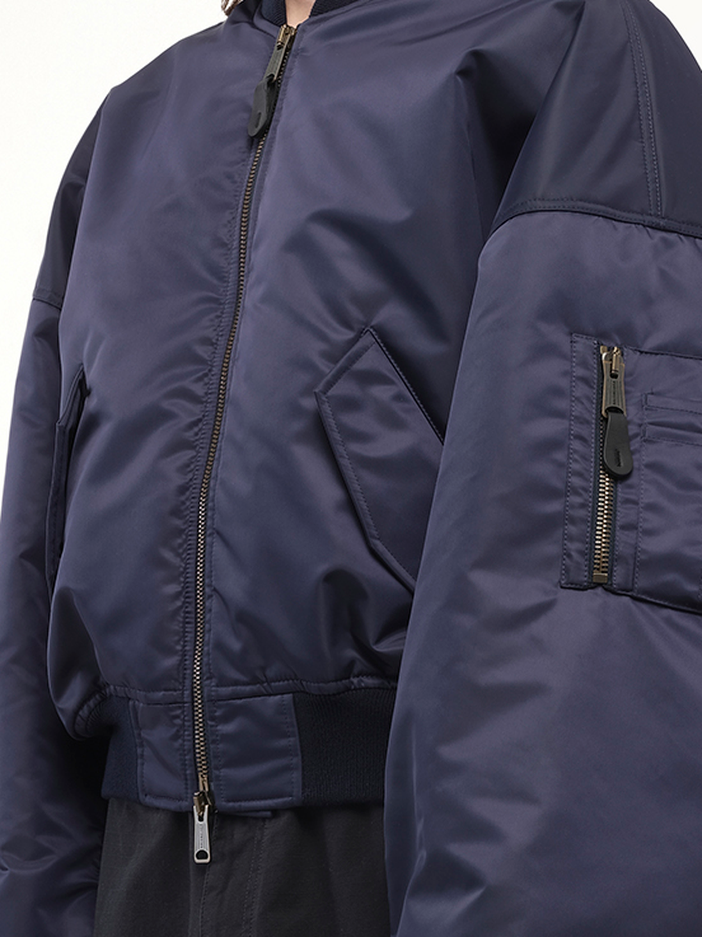 Balenciaga Round Bomber in Dark Navy