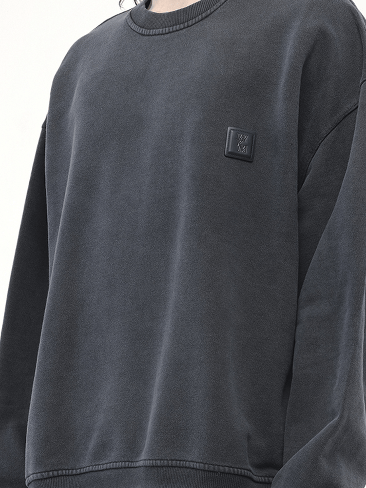 Wooyoungmi Garment Dyed Sweatshirt in Grey