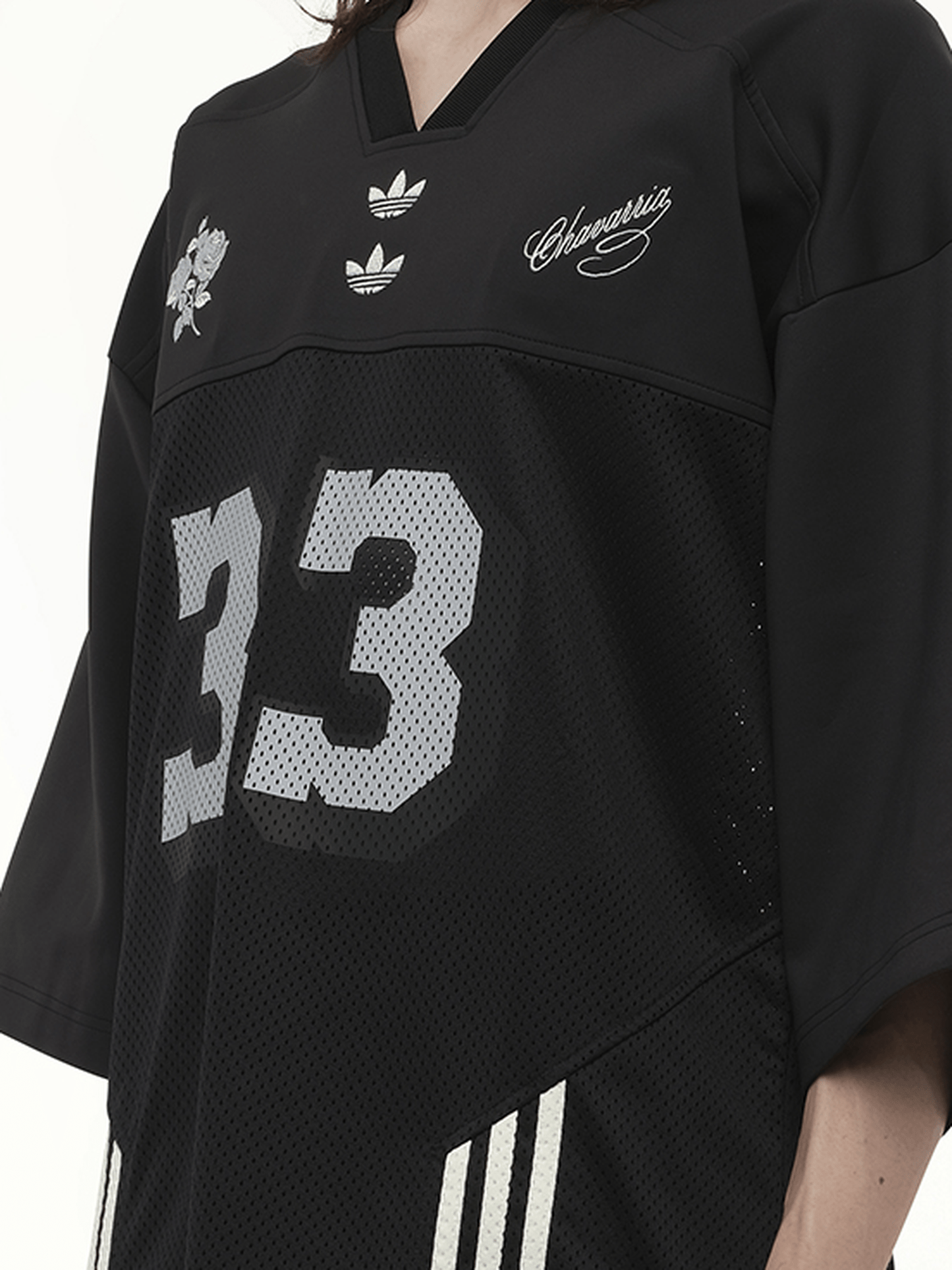 Willy Chavarria Adidas X Chavarria Football Jersey in Black