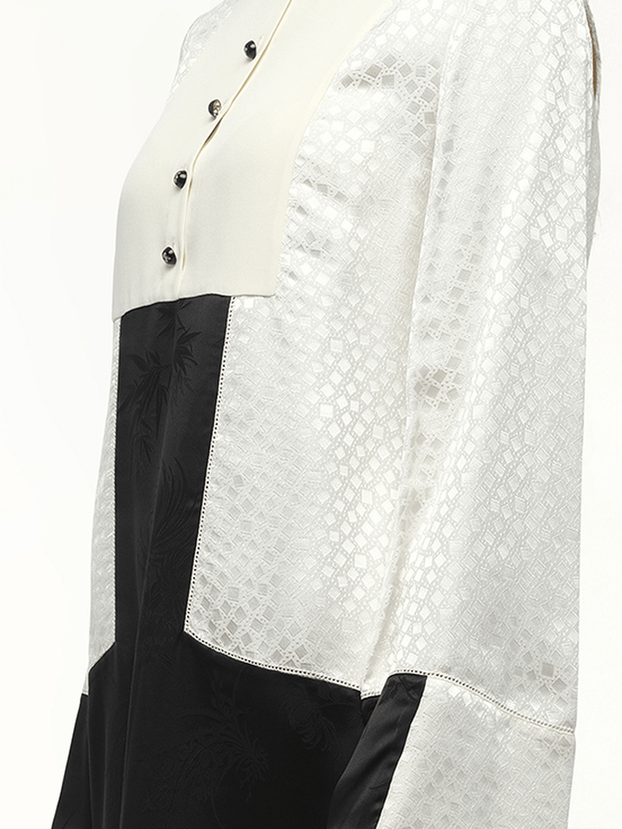Amq - Dress in Bone/Blk