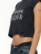 Balenciaga Shrunk T-Shirt in Faded Washed Black