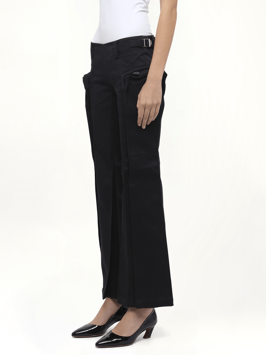 Flared Cargos in Black