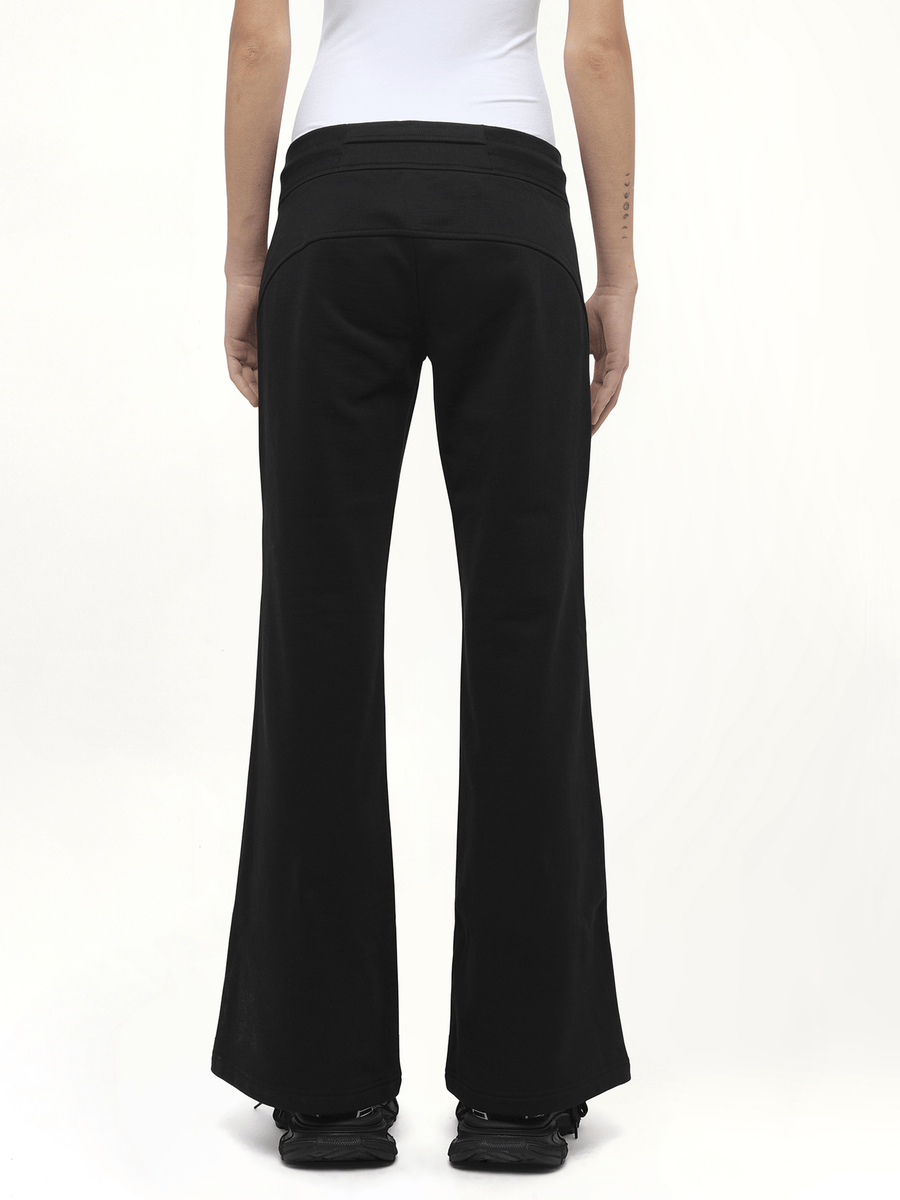 Casual Flared Sweatpants in Black