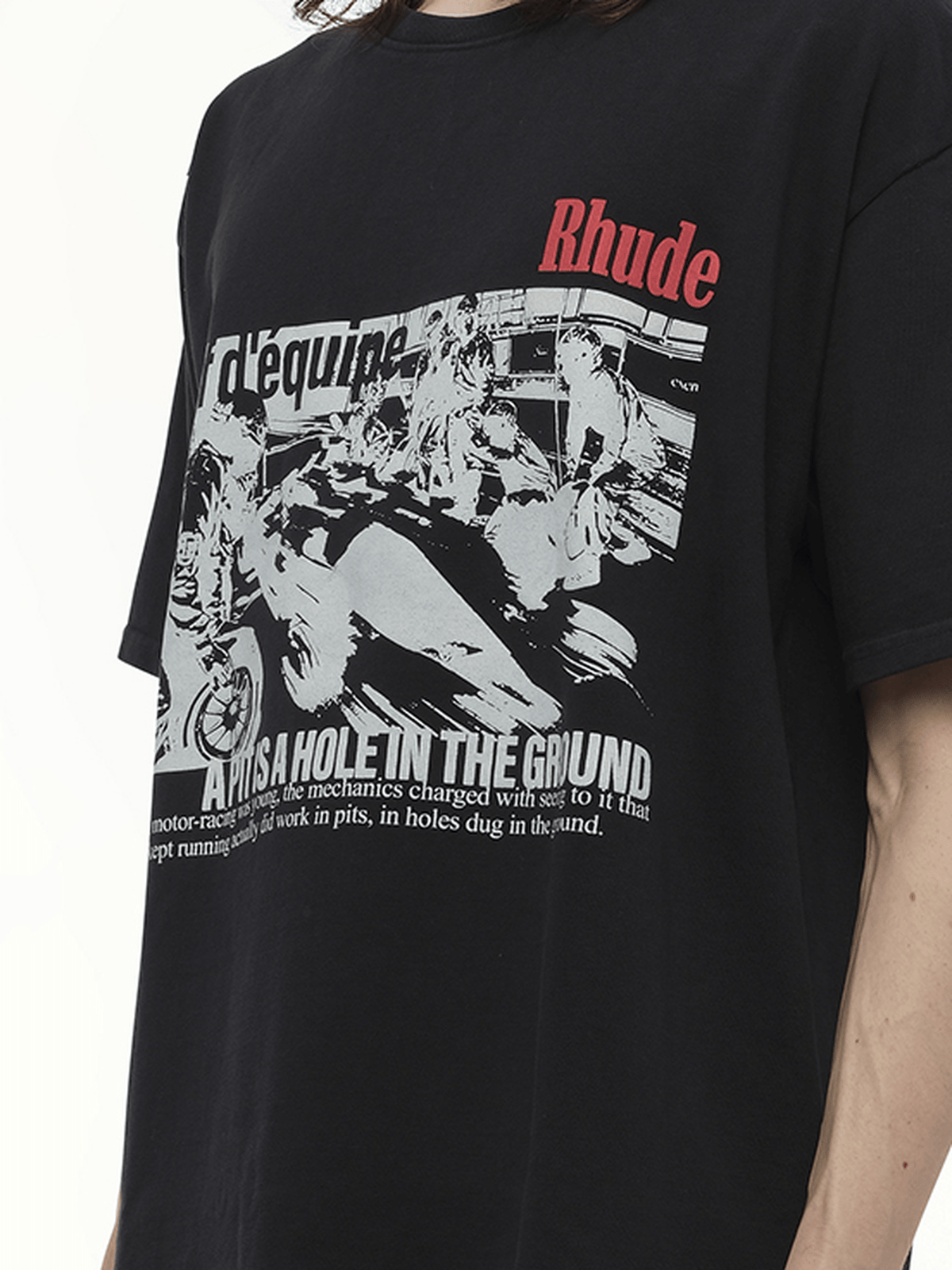 Rhude Champions Du Monde T-Shirt in Vintage Black