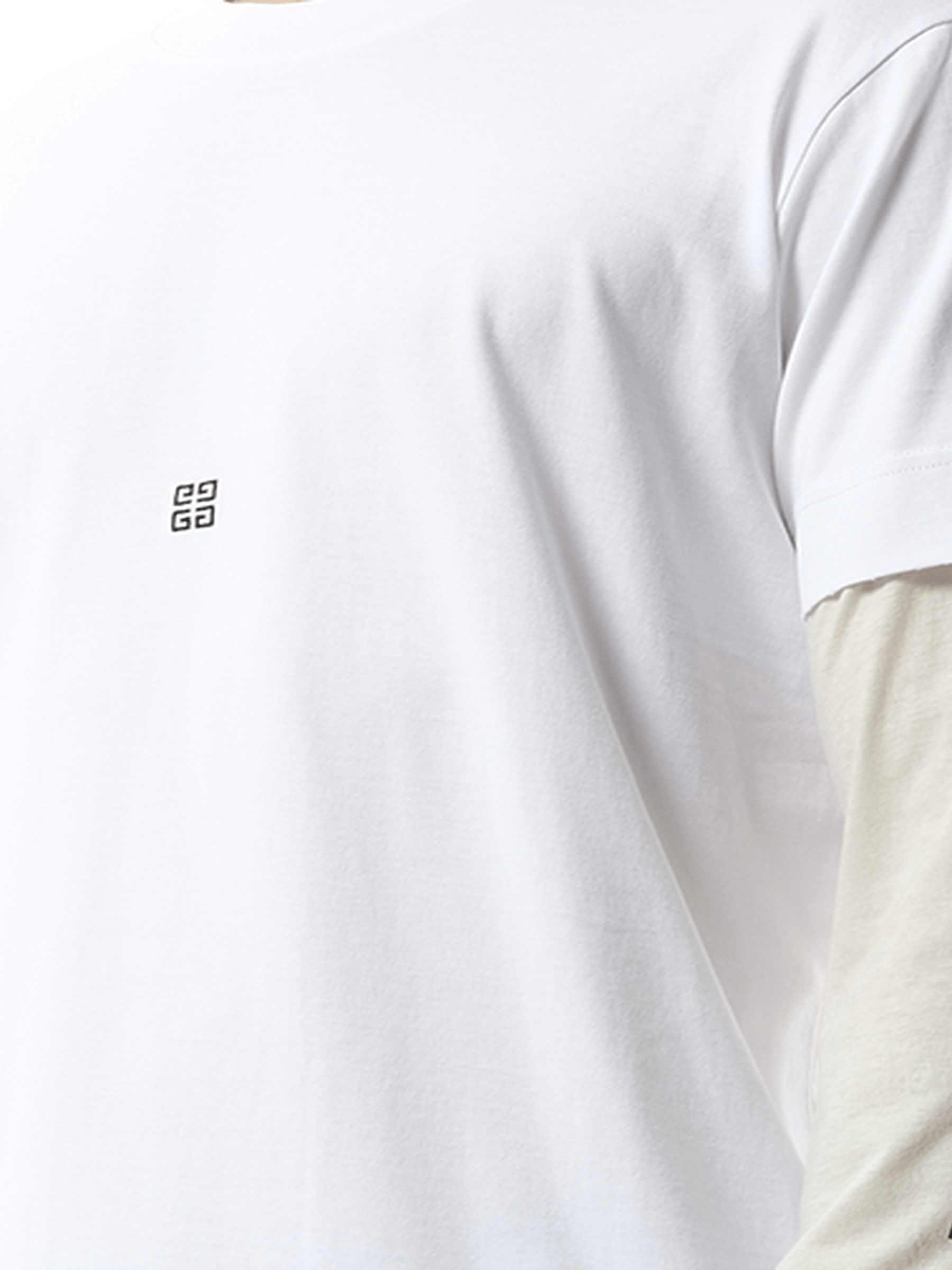 Givenchy Multi Layer Jersey Long Sleeve T-Shirt in White/Ecru