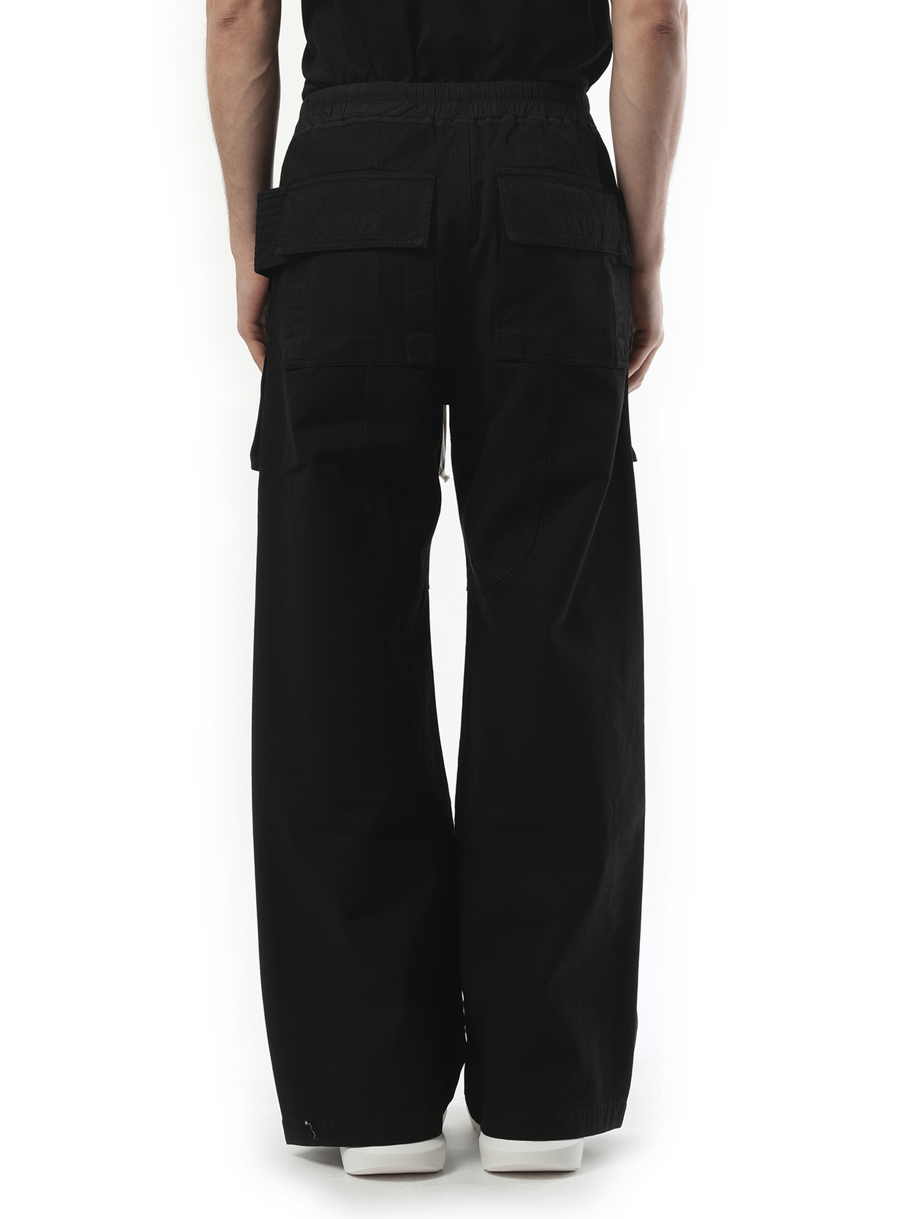 Rick Owens Drkshdw Cotton Canvas Creatch Wide Cargo Drawstring in Black