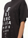 Balenciaga Eye-Test Oversized T-Shirt in Washed Black/White
