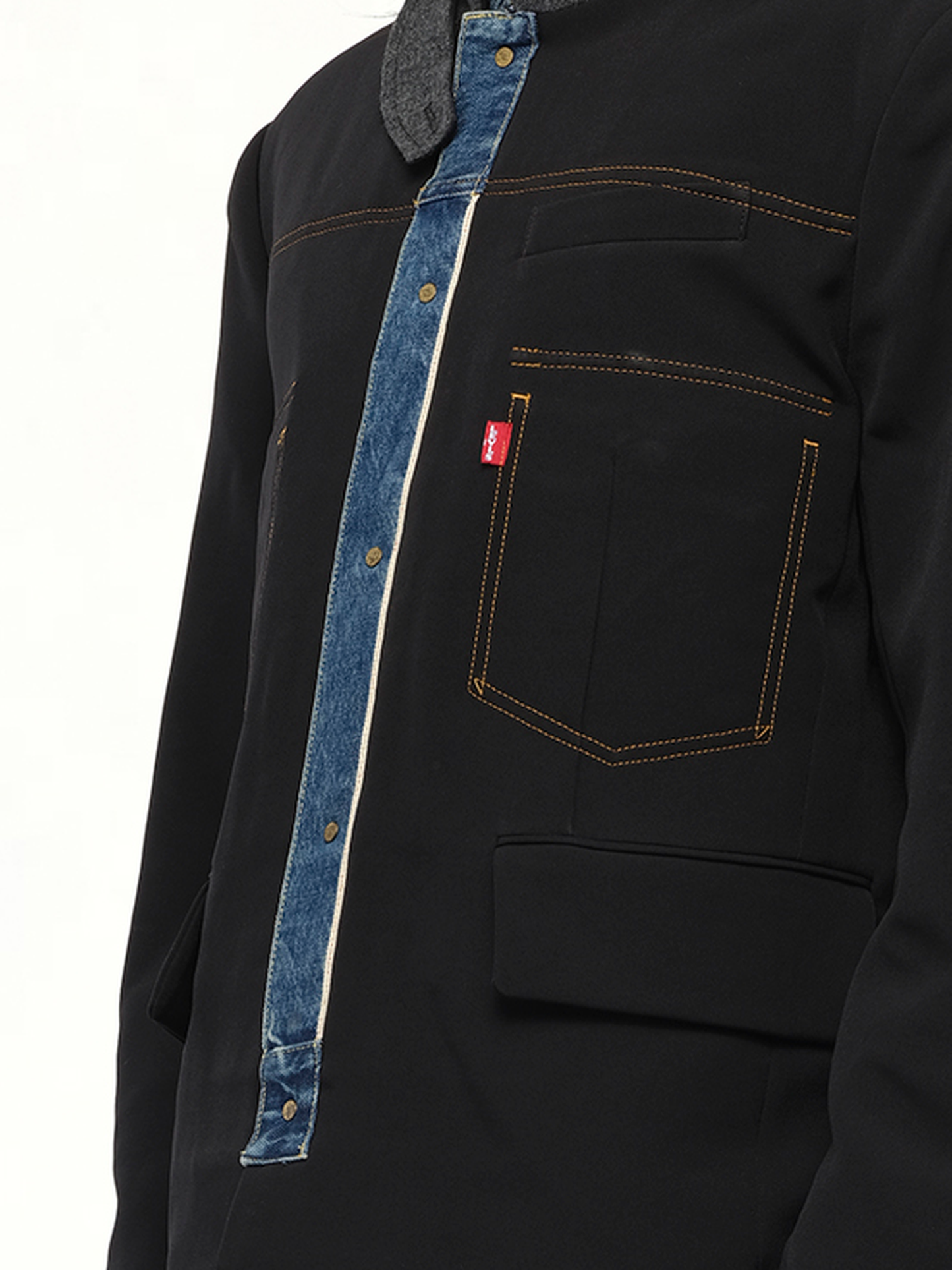 Levi's Denim x MatelasseTwill Reversible Blouson in Black/Blue