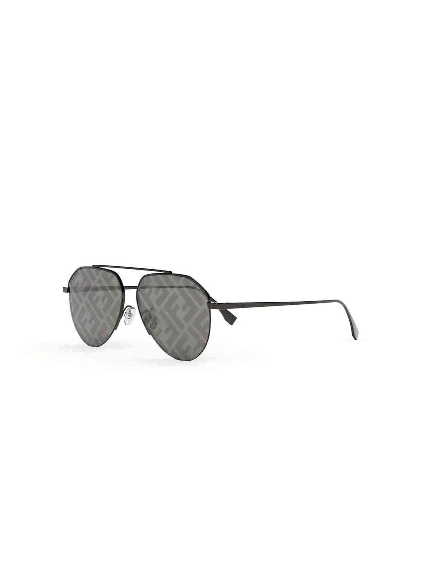 FE40061U Aviator Sunglasses with Smoke Mirror Lens in Shiny Dark Ruthenium