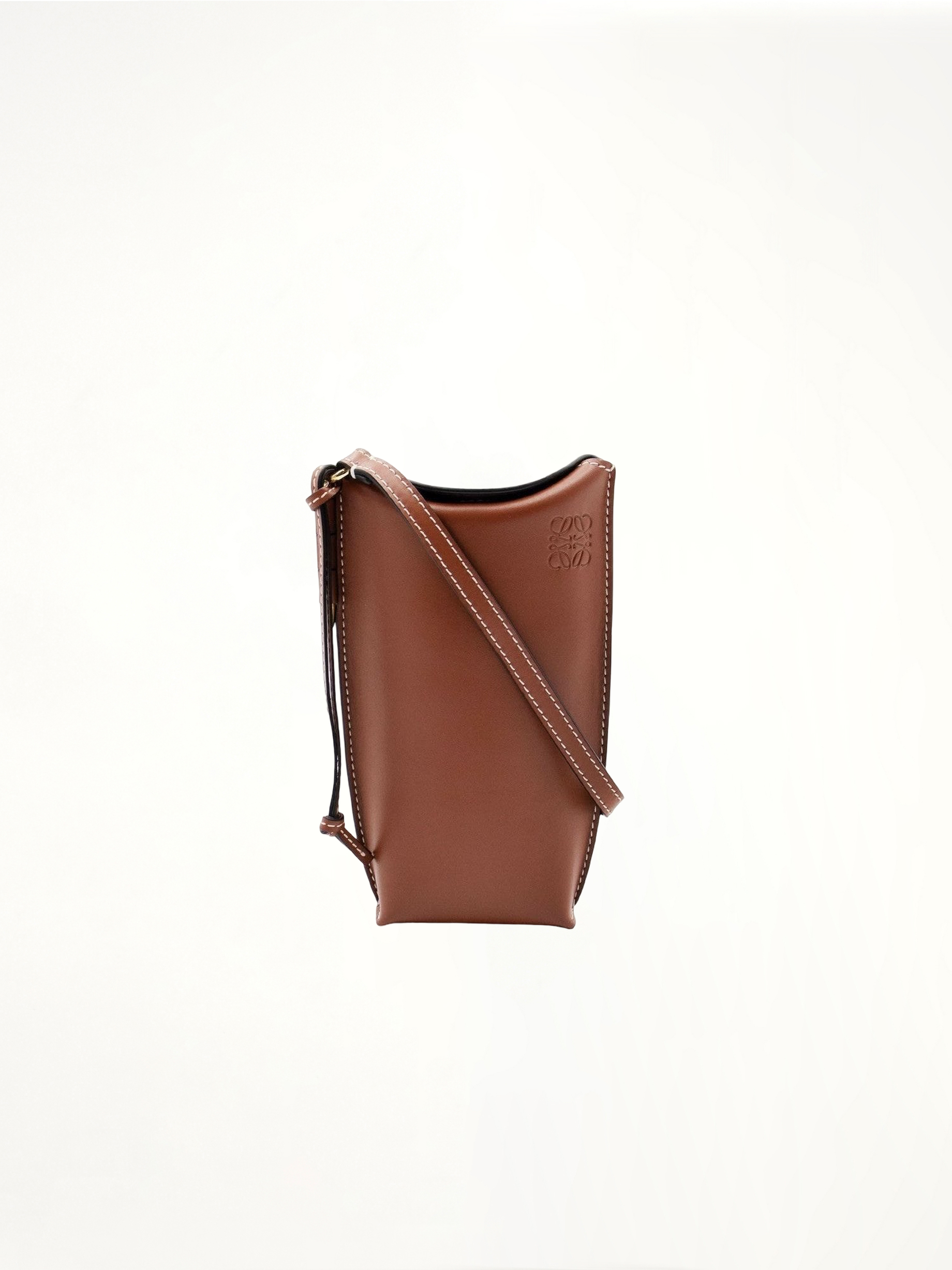 Gate Pocket in Soft Calfskin in Rust