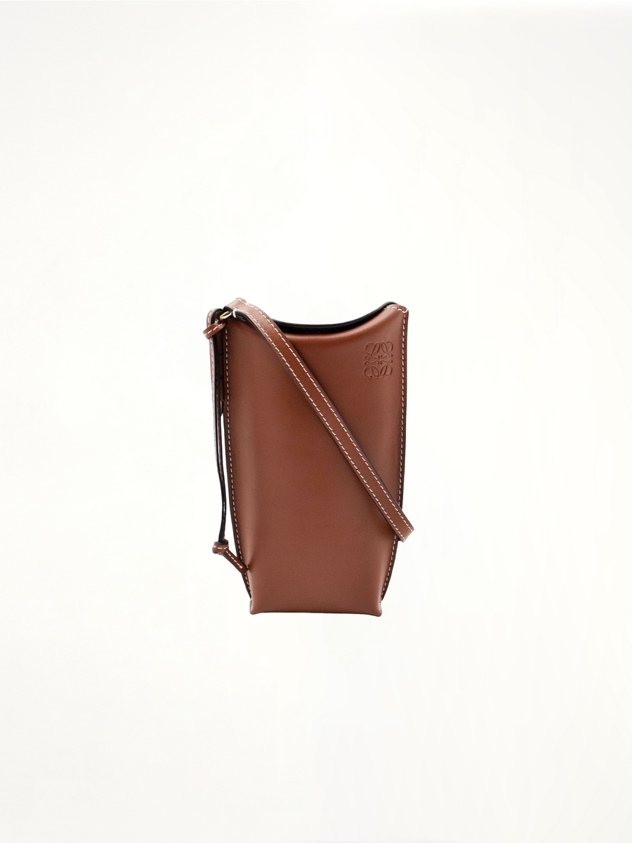 Gate Pocket in Soft Calfskin in Rust