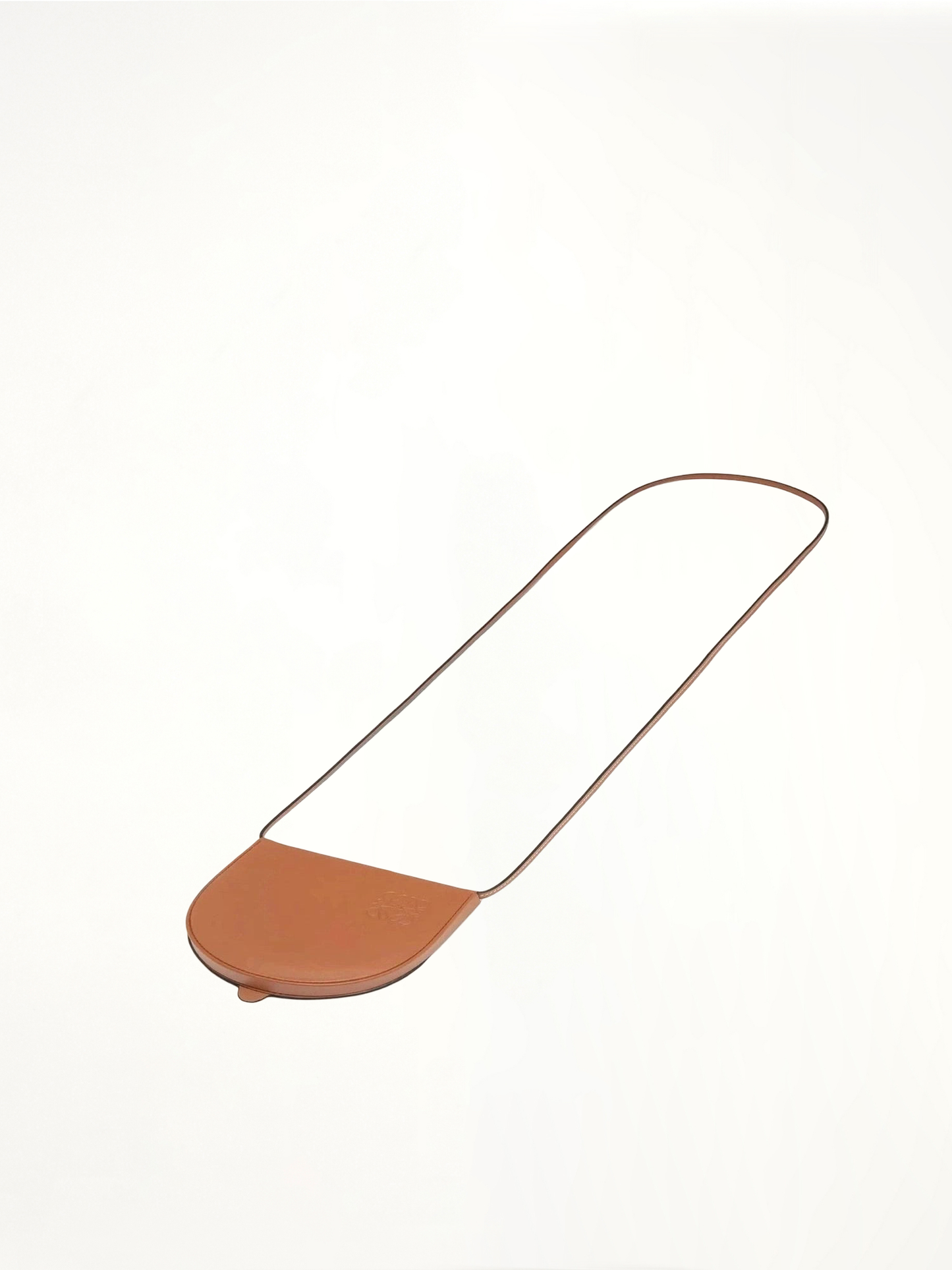 Small Heel Pouch in Soft Calfskin in Tan